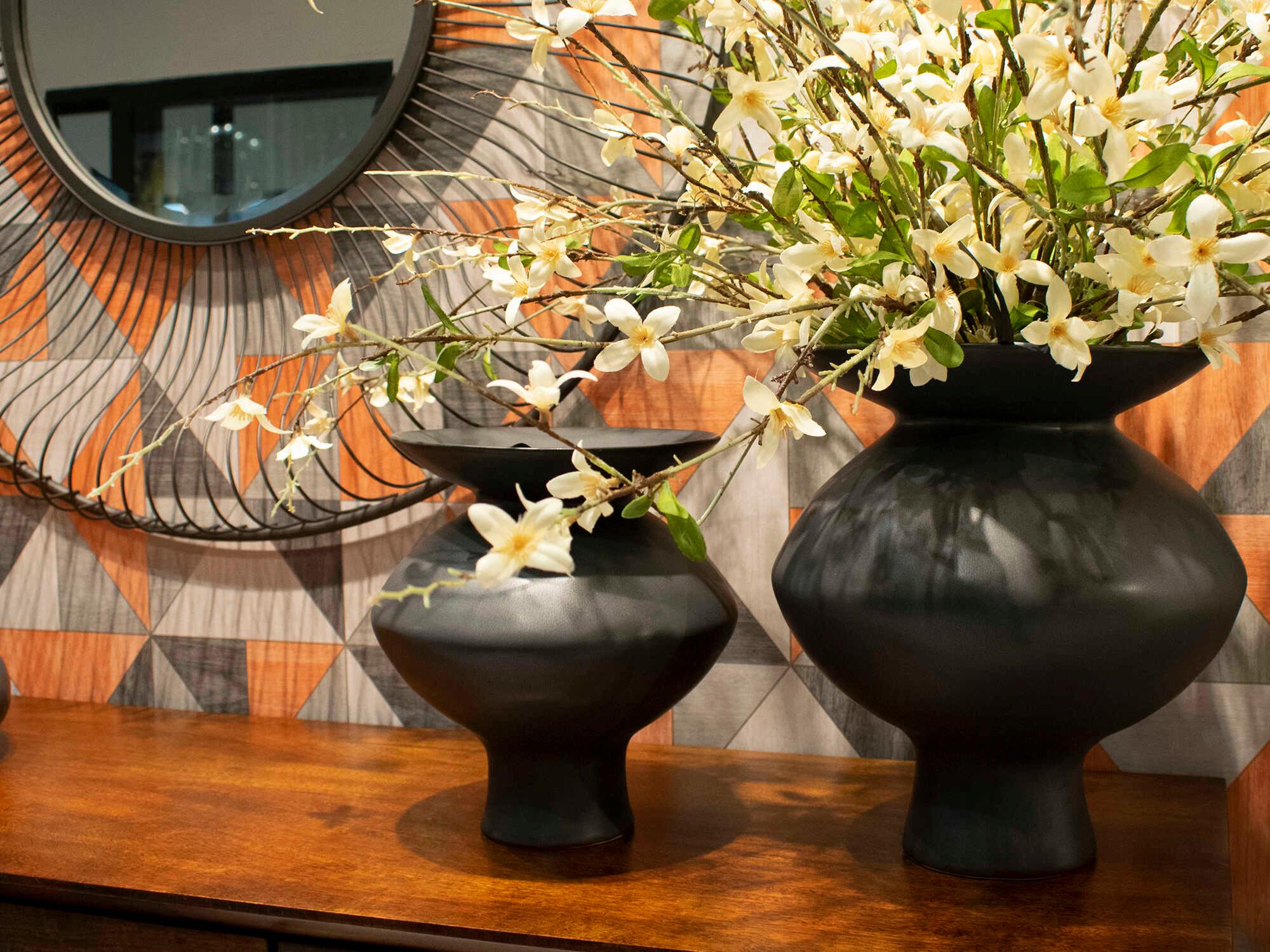 Howard Elliott Graphite Flared Vase