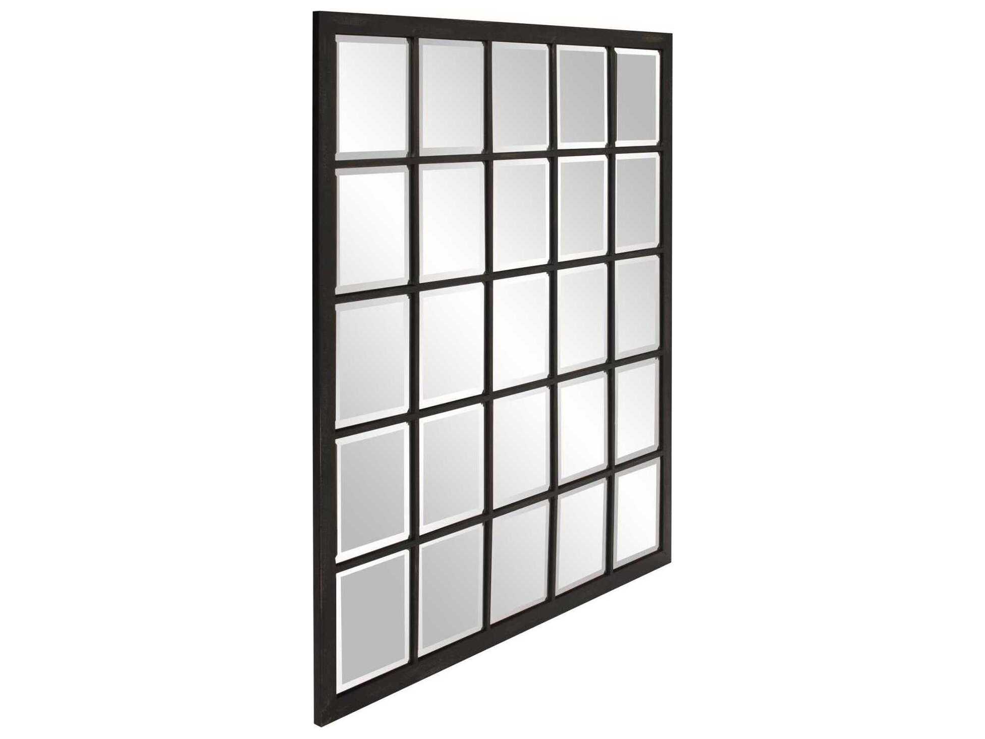Howard Elliott Superior Antique Black Rectangular Wall Mirror