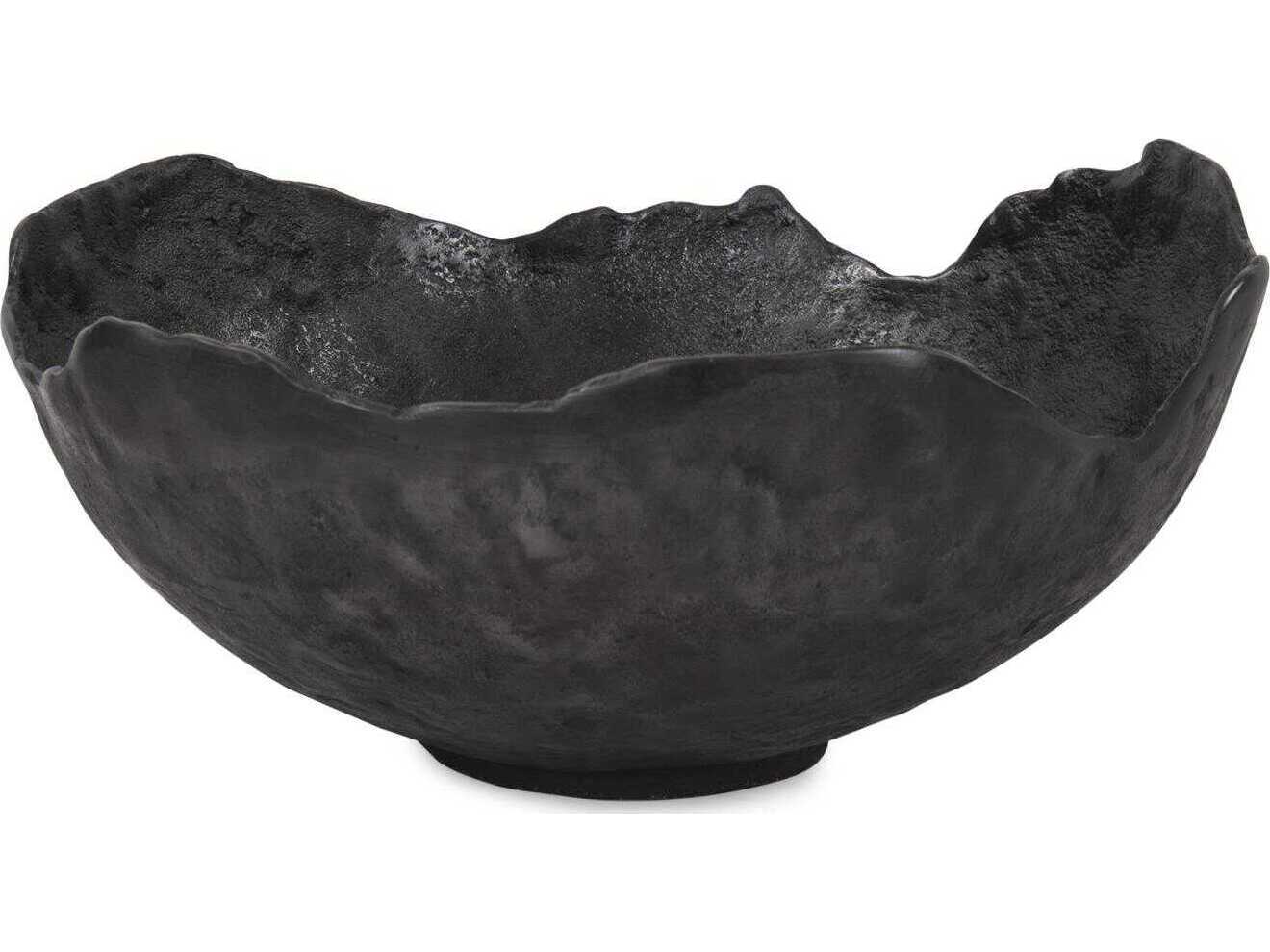 Howard Elliott Aged Bronze Rough Large Decorative Bowl