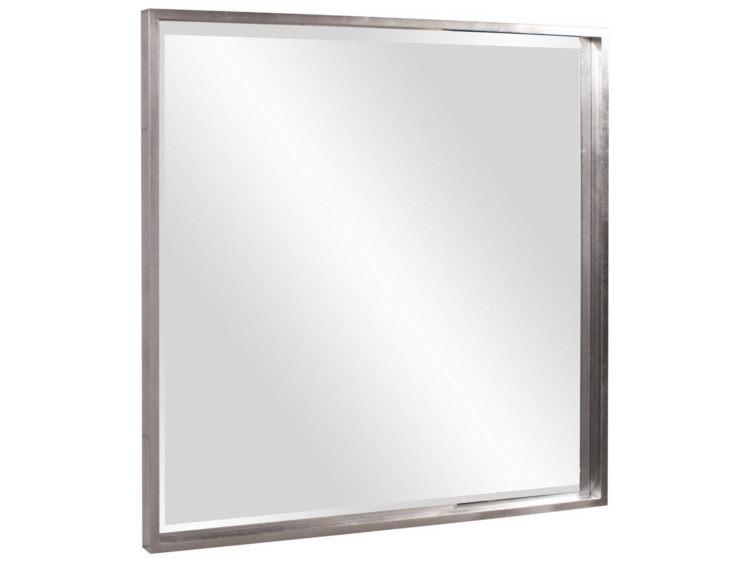 Howard Elliott Isa Bright Nickel Square Wall Mirror