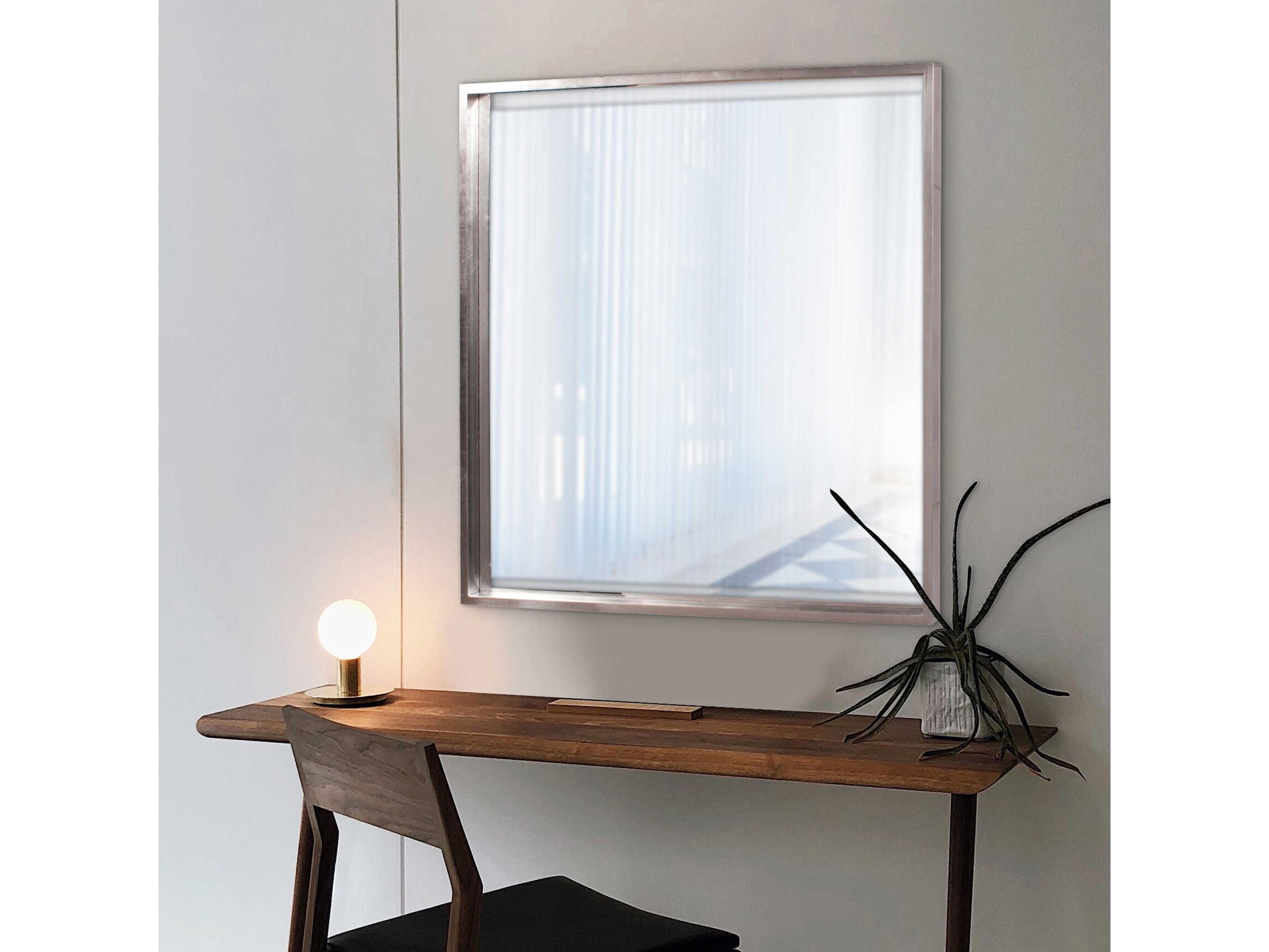 Howard Elliott Isa Bright Nickel Square Wall Mirror