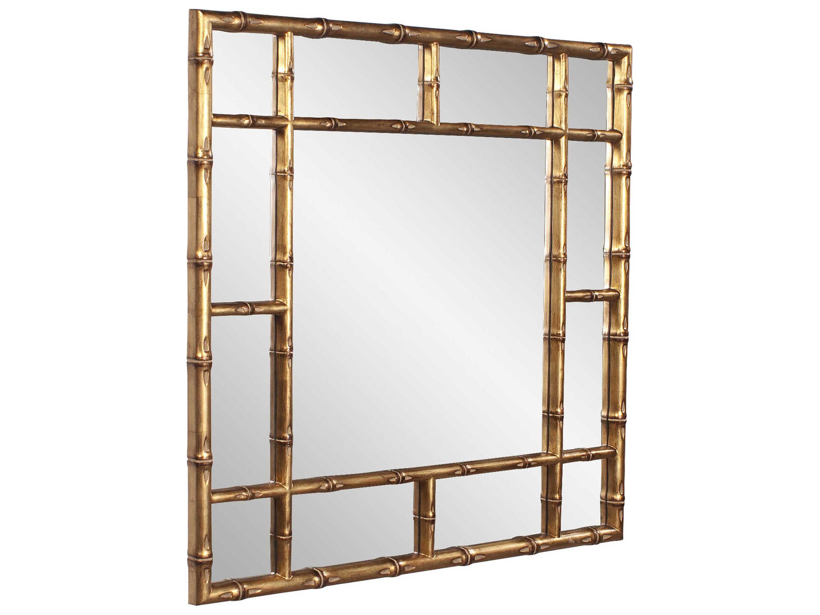 Howard Elliott Bamboo Country Gold Square Wall Mirror