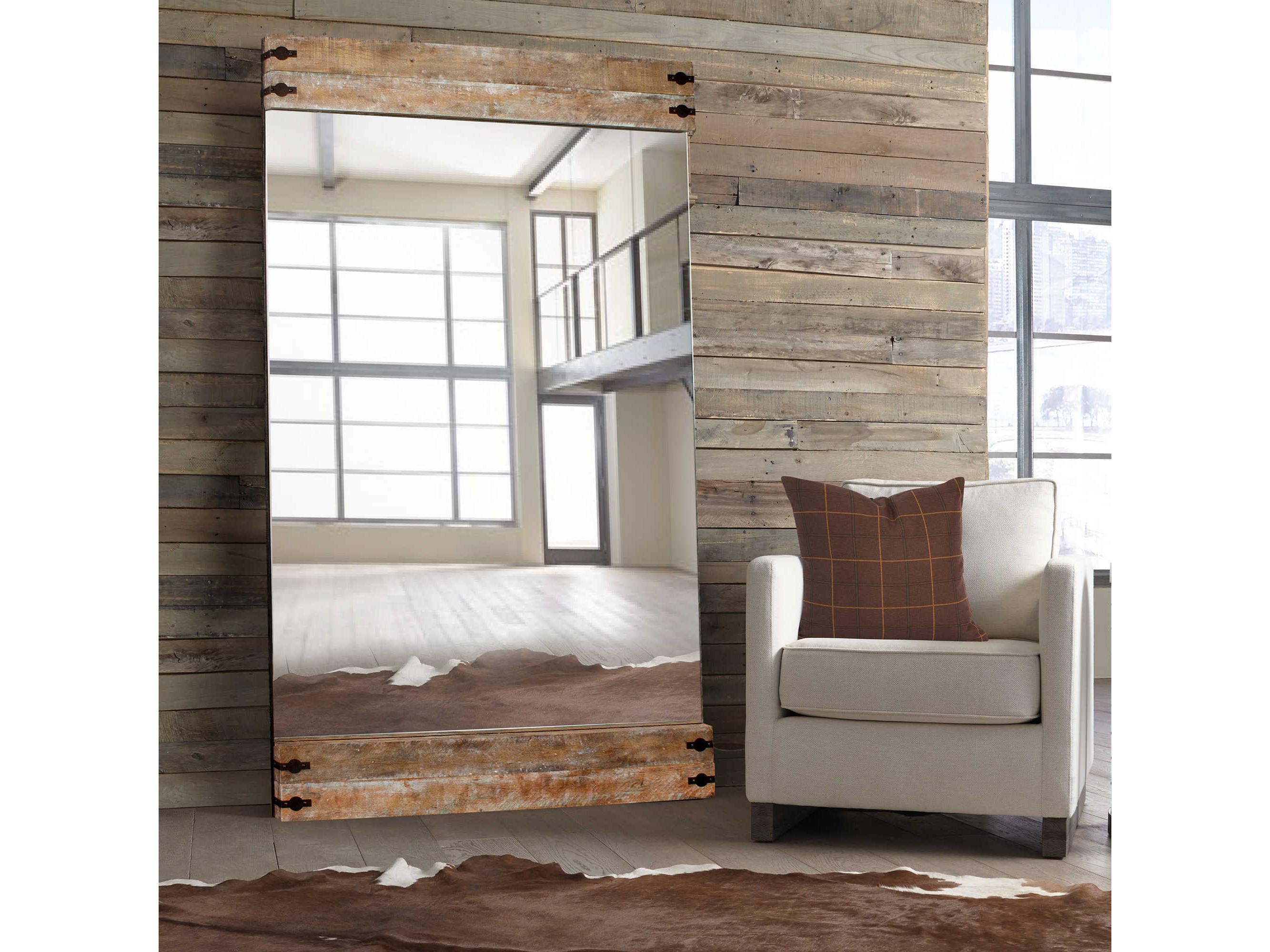 Howard Elliott Garrett Wood / Iron Rectangular Wall Mirror