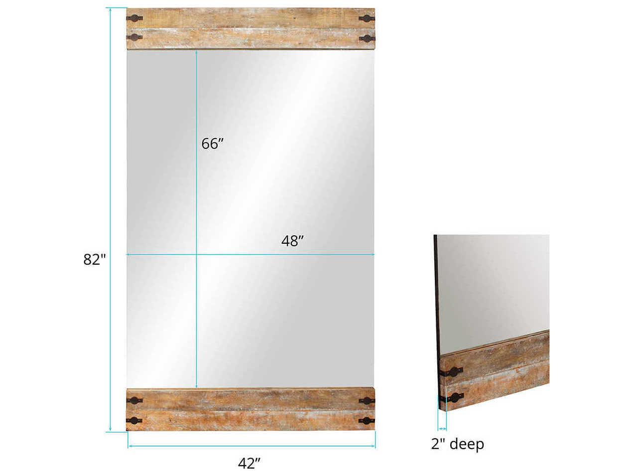 Howard Elliott Garrett Wood / Iron Rectangular Wall Mirror
