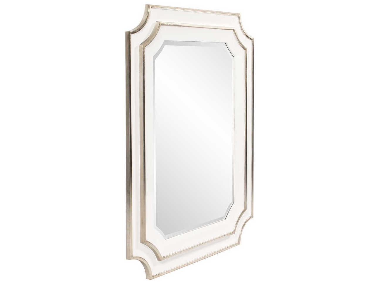 Howard Elliott Dante White Rectangular Wall Mirror