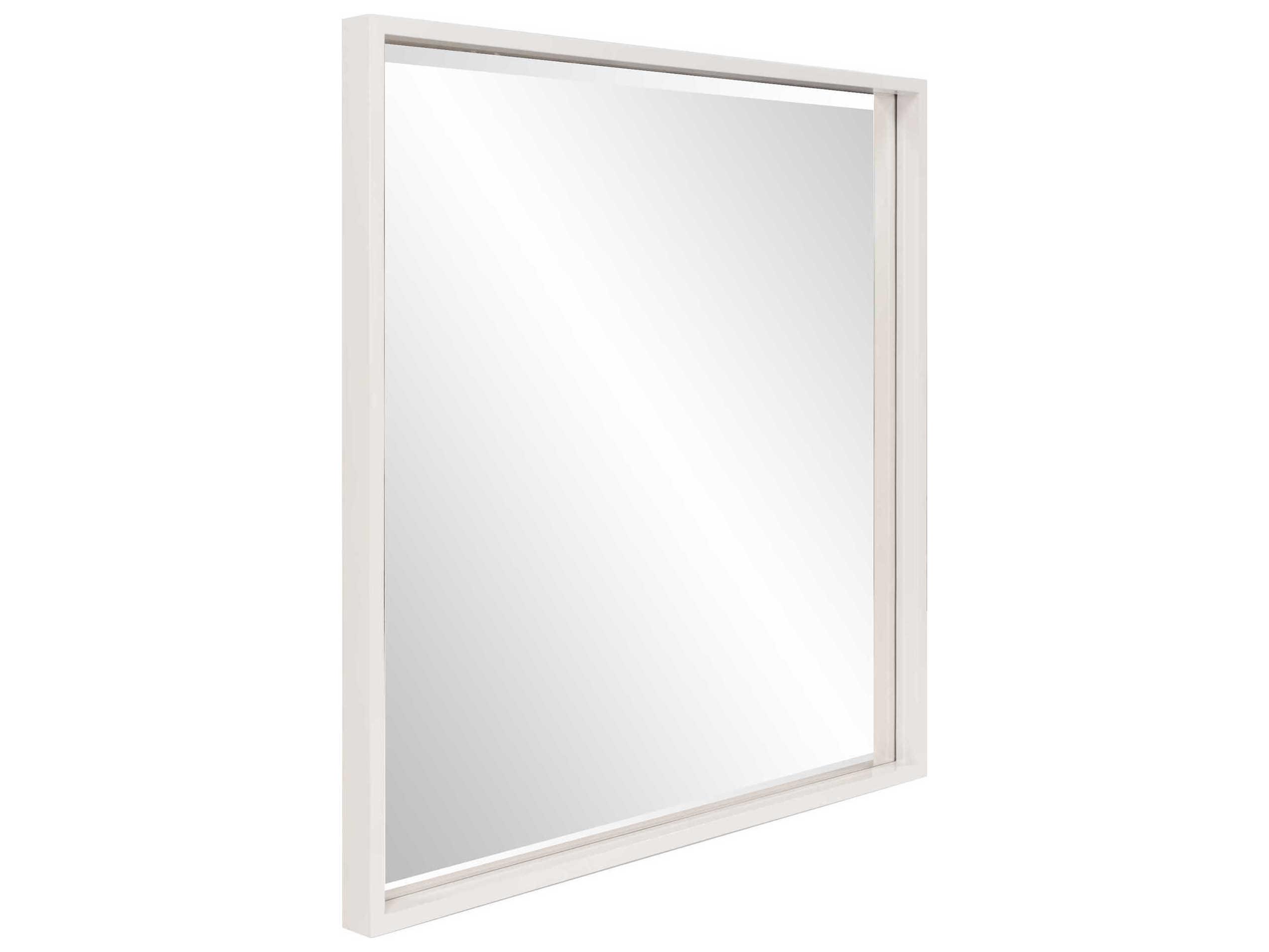 Howard Elliott Isa Glossy White Square Wall Mirror
