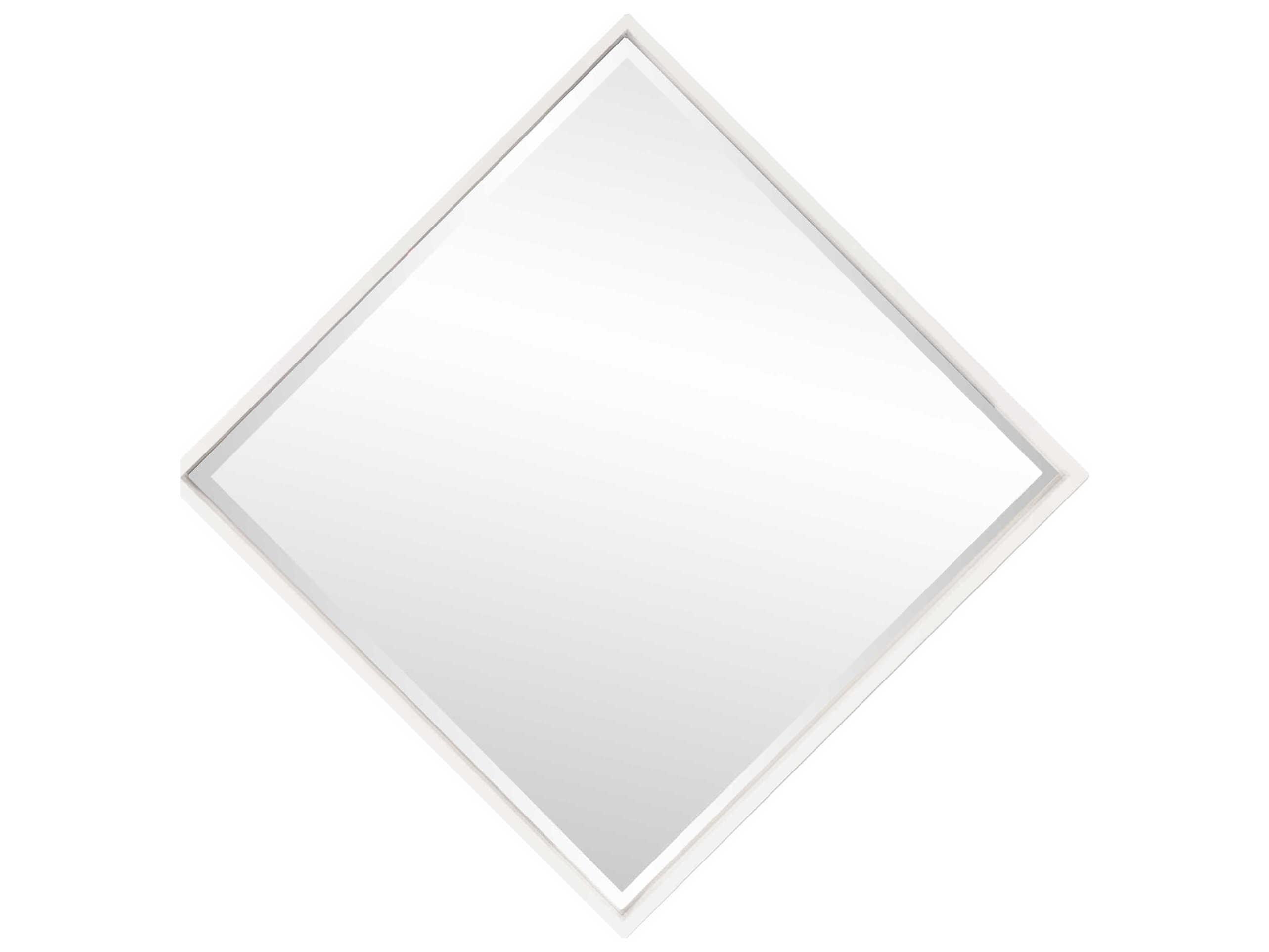 Howard Elliott Isa Glossy White Square Wall Mirror