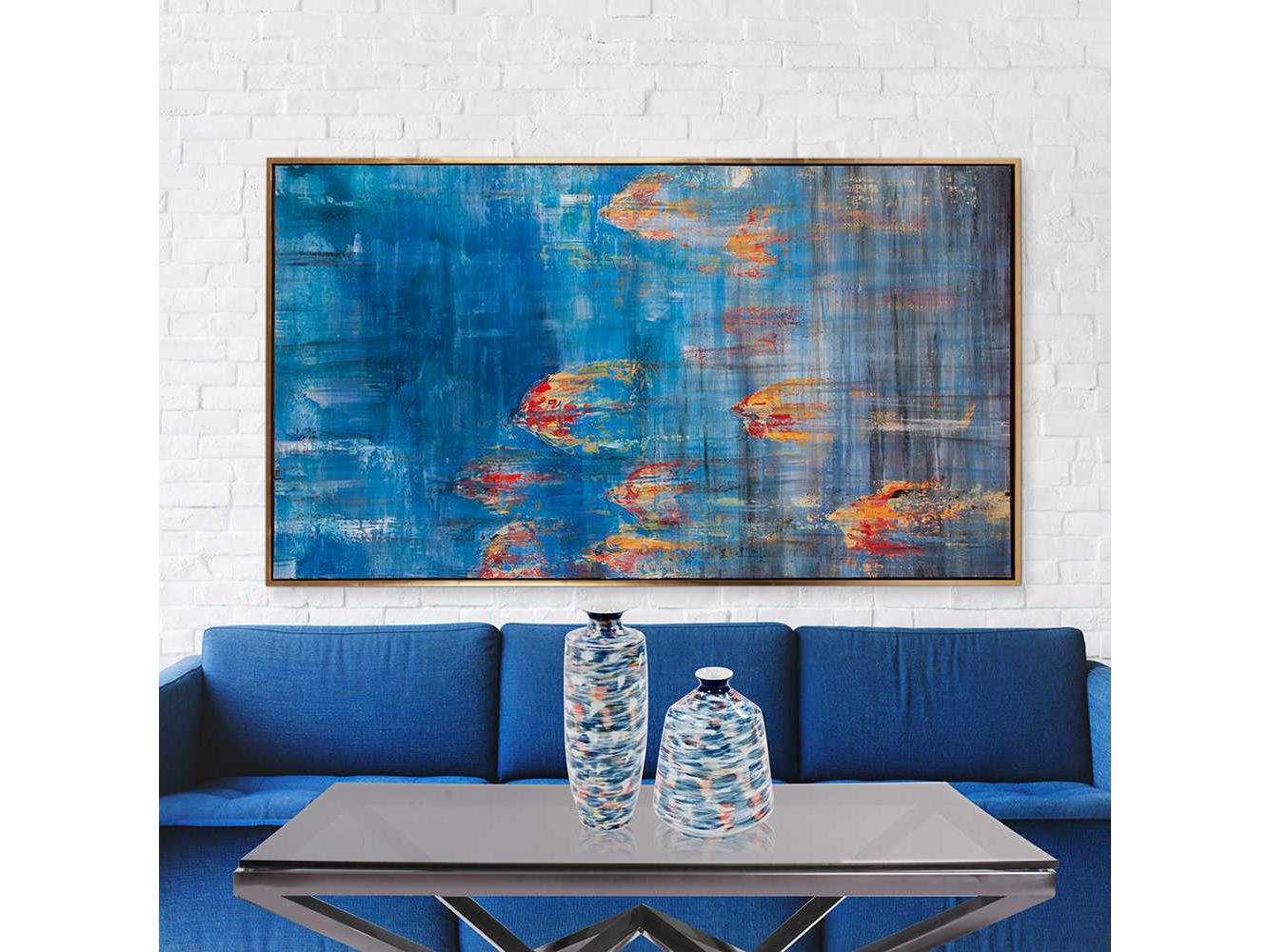 Howard Elliott Caribbean Sea #2 Hand Painted Canvas Wall Art