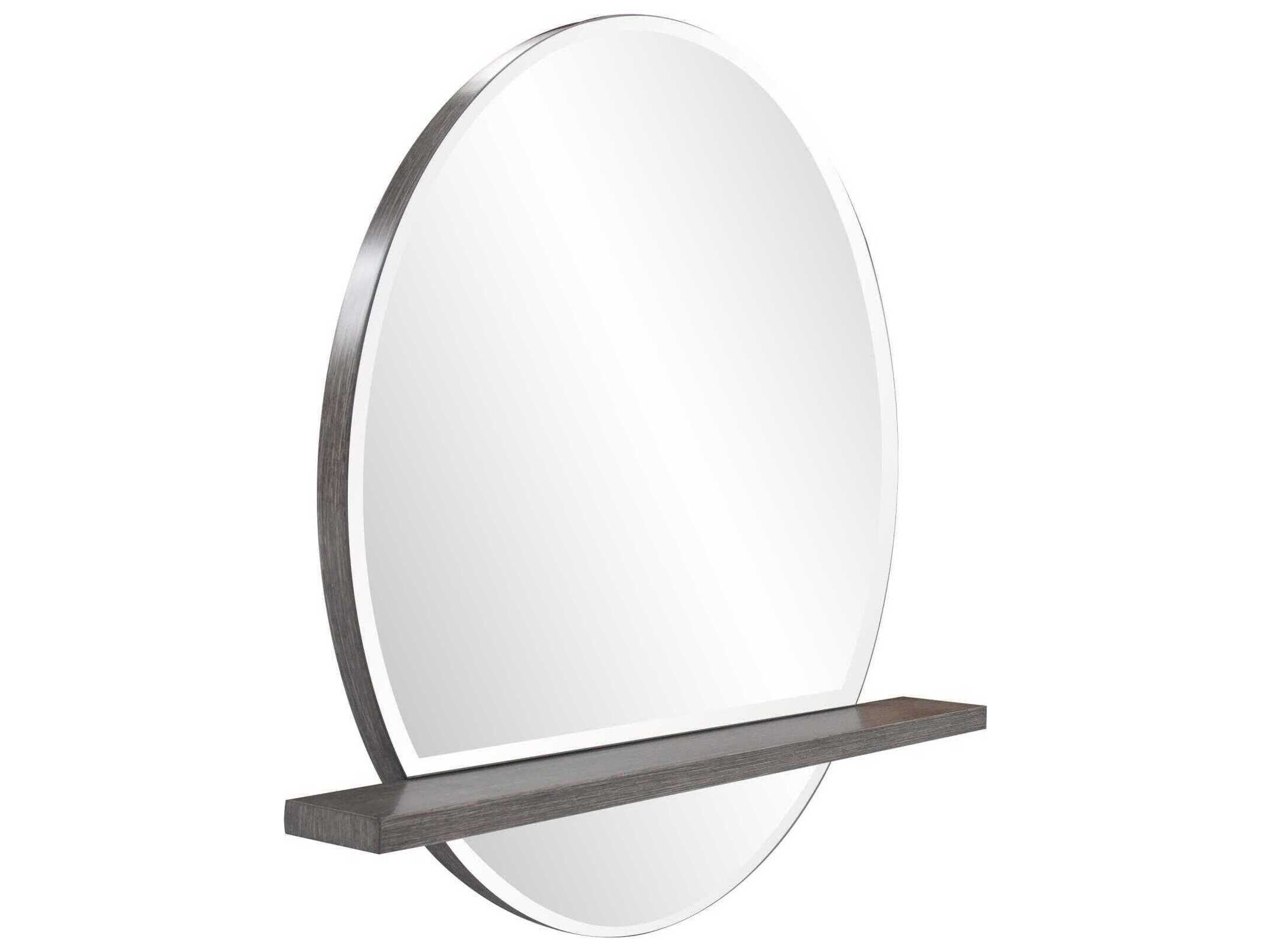 Howard Elliott Winston Gray Round Wall Mirror