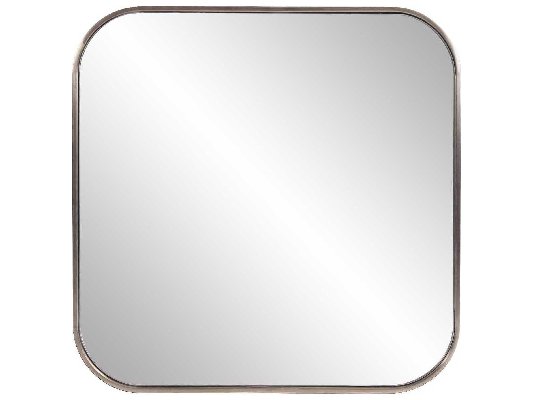 Howard Elliott Copenhagen Brass Square Wall Mirror