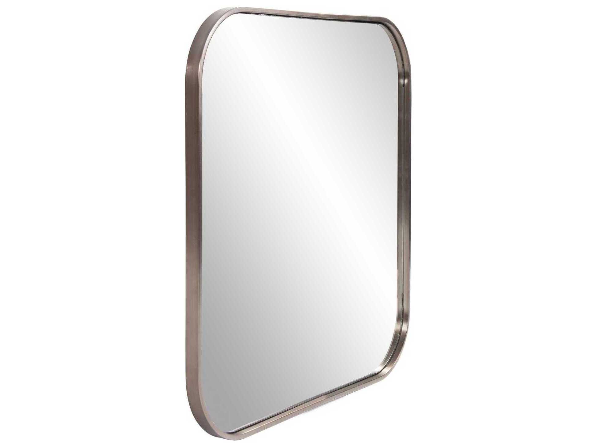 Howard Elliott Copenhagen Brass Square Wall Mirror