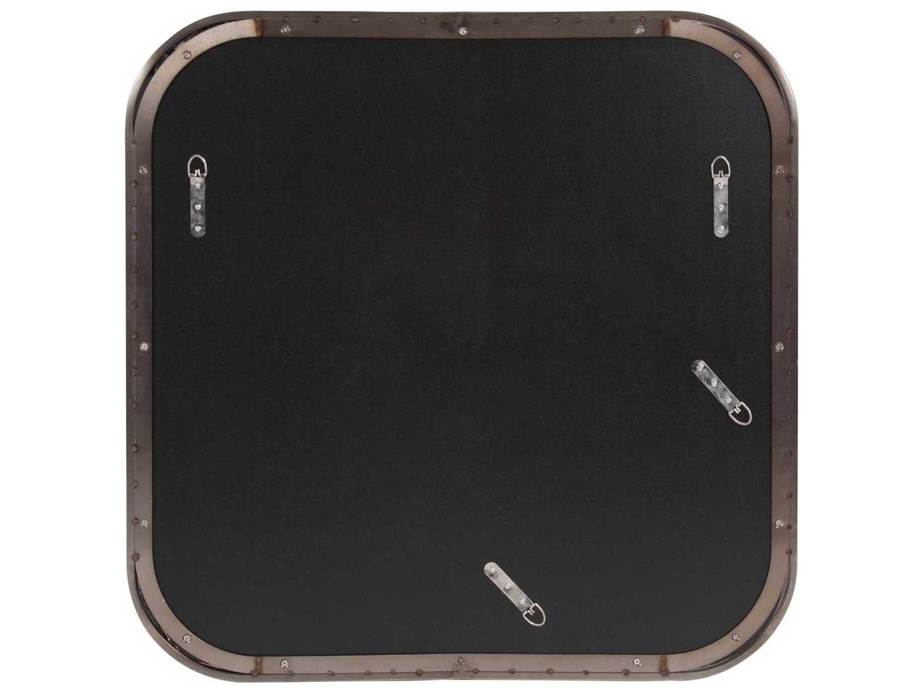 Howard Elliott Copenhagen Brass Square Wall Mirror