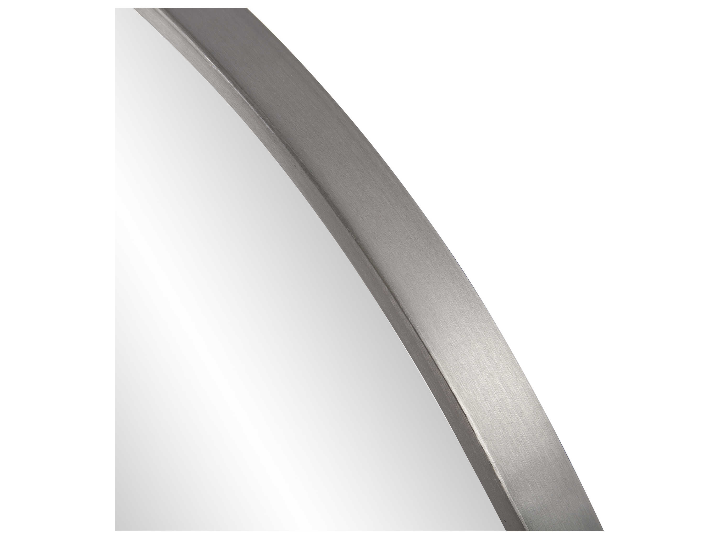 Howard Elliott Copenhagen Brushed Silver Round Wall Mirror