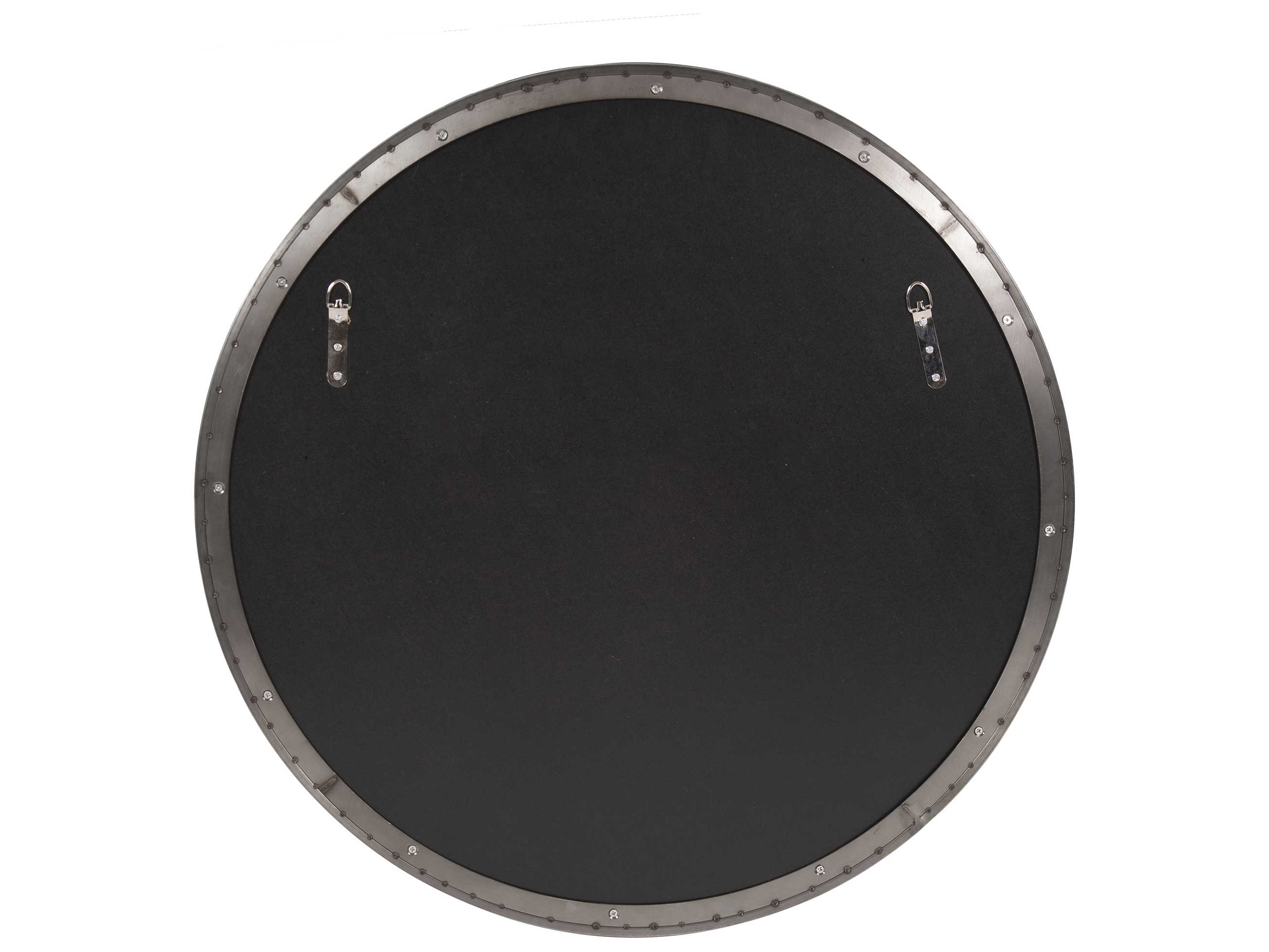 Howard Elliott Copenhagen Brushed Silver Round Wall Mirror