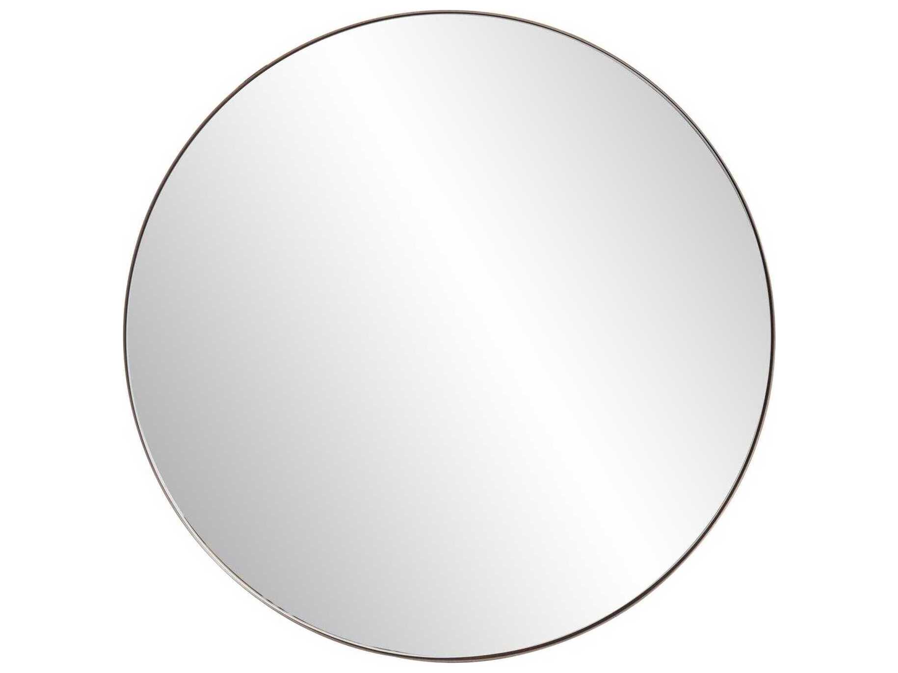 Howard Elliott Van Buren Brass Round Wall Mirror