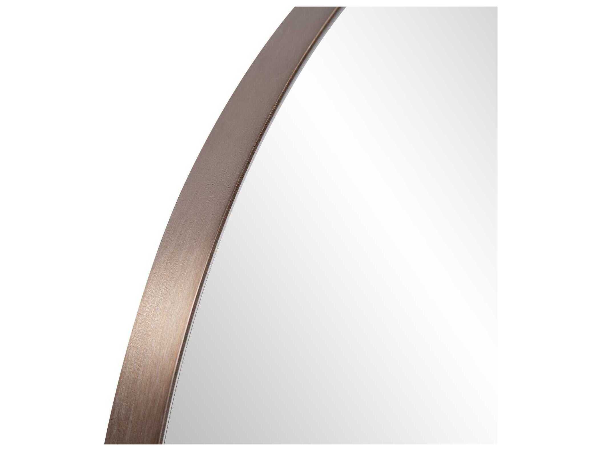 Howard Elliott Van Buren Brass Round Wall Mirror