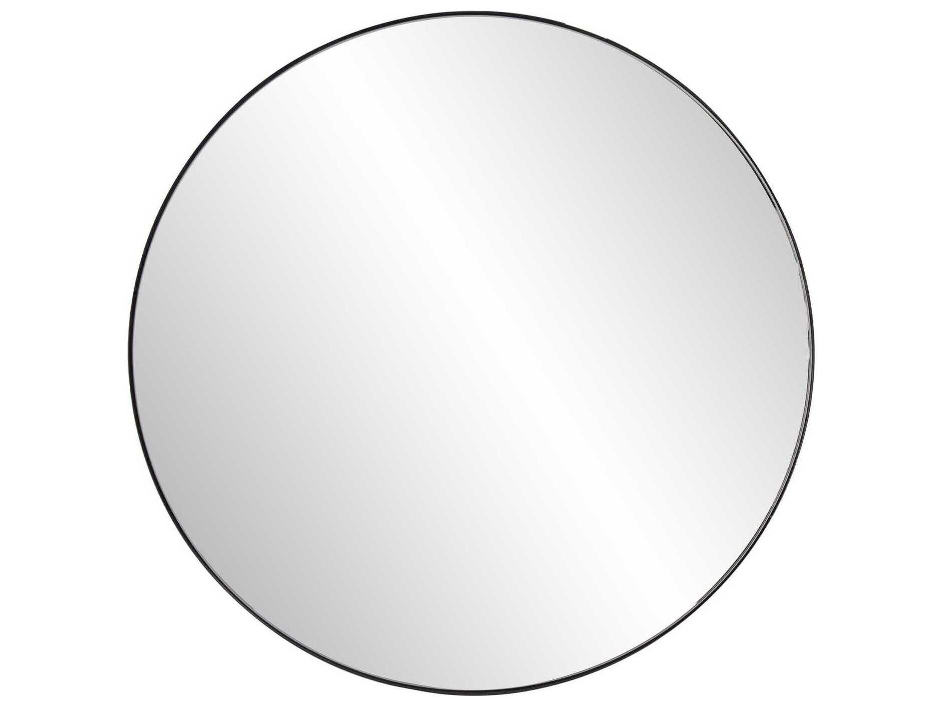 Howard Elliott Van Buren Black Round Wall Mirror