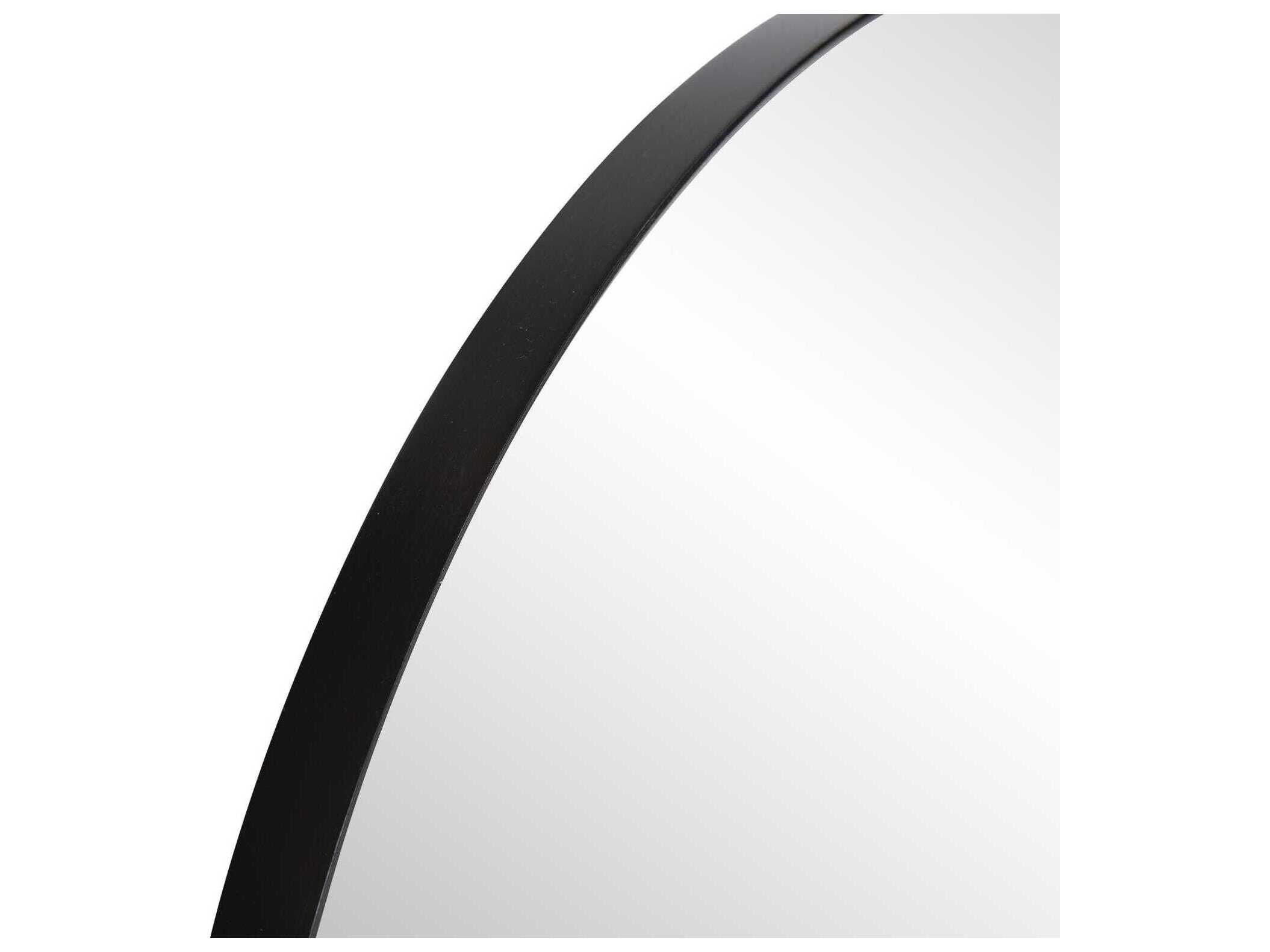 Howard Elliott Van Buren Black Round Wall Mirror