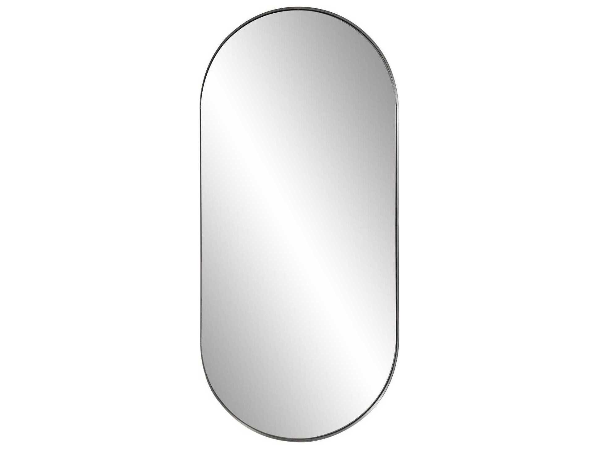 Howard Elliott Steele Silver Oval Wall Mirror