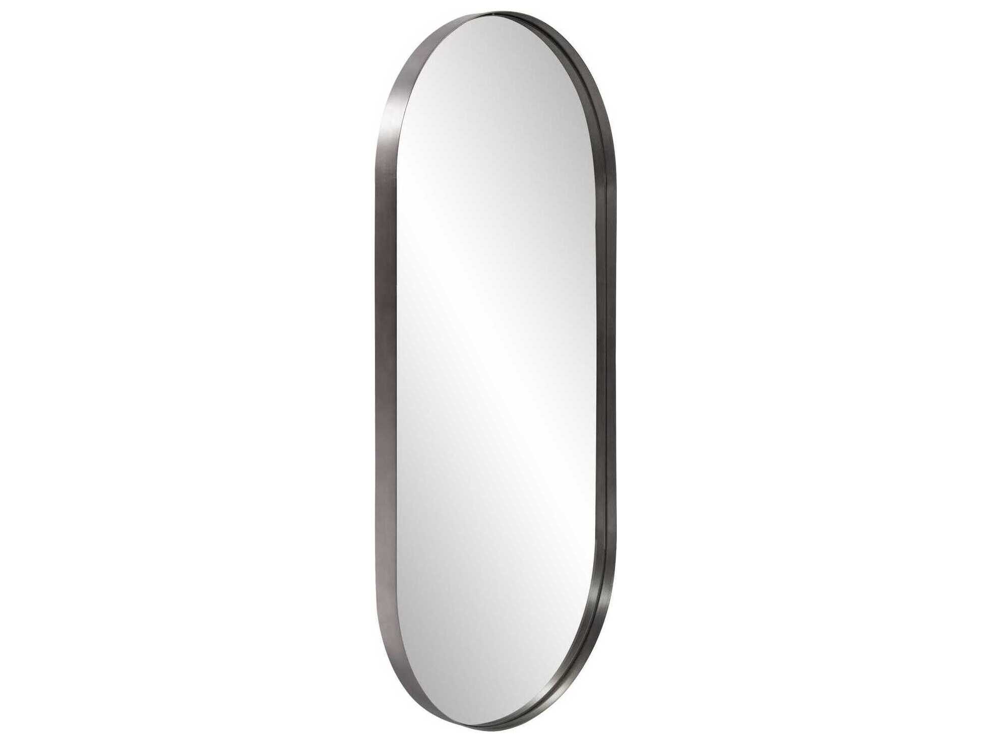 Howard Elliott Steele Silver Oval Wall Mirror