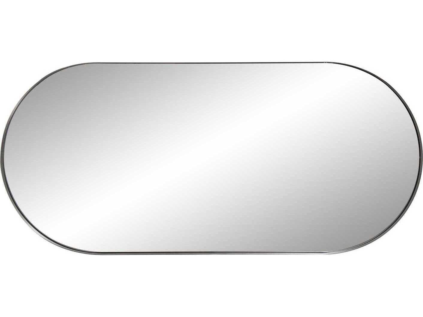 Howard Elliott Steele Silver Oval Wall Mirror