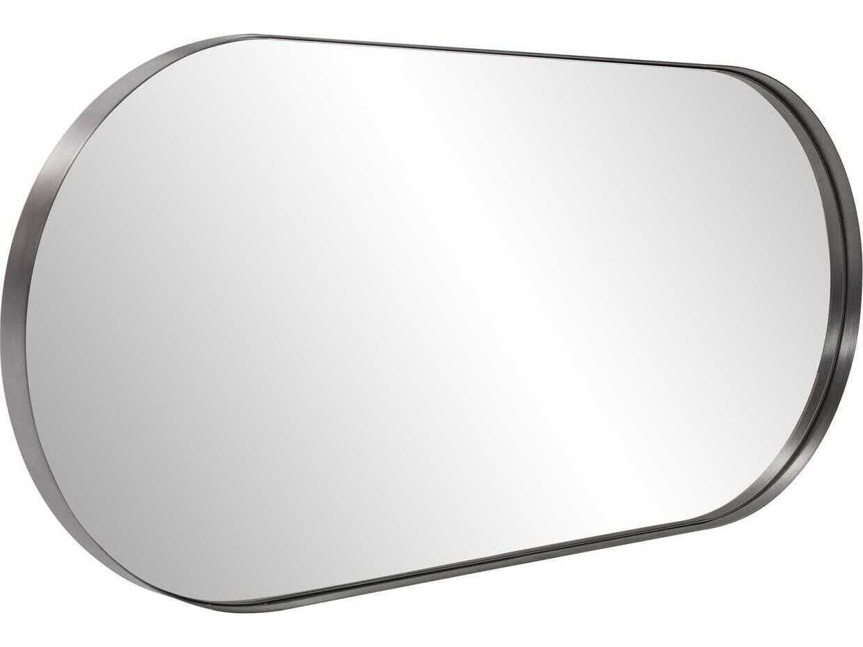 Howard Elliott Steele Silver Oval Wall Mirror
