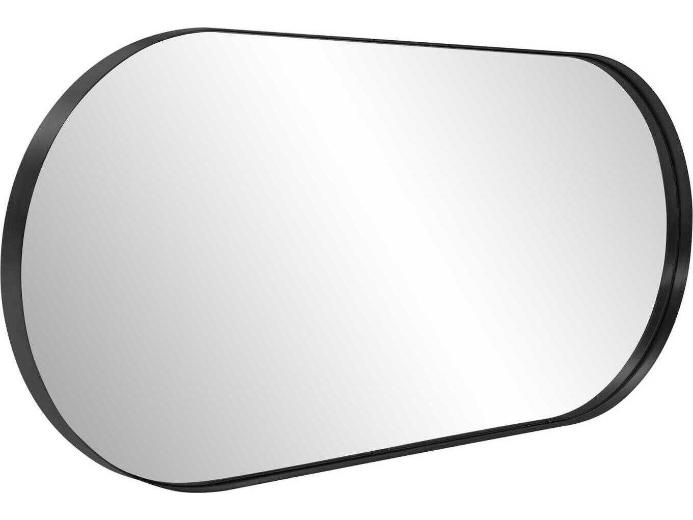 Howard Elliott Steele Black Oval Wall Mirror