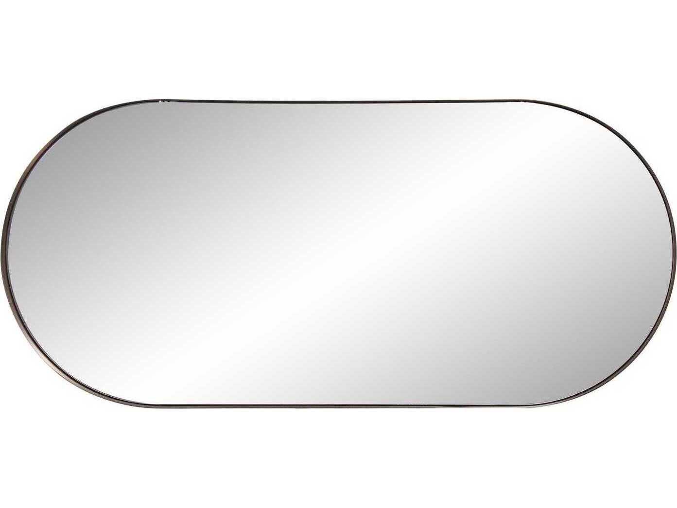 Howard Elliott Steele Brass Oval Wall Mirror