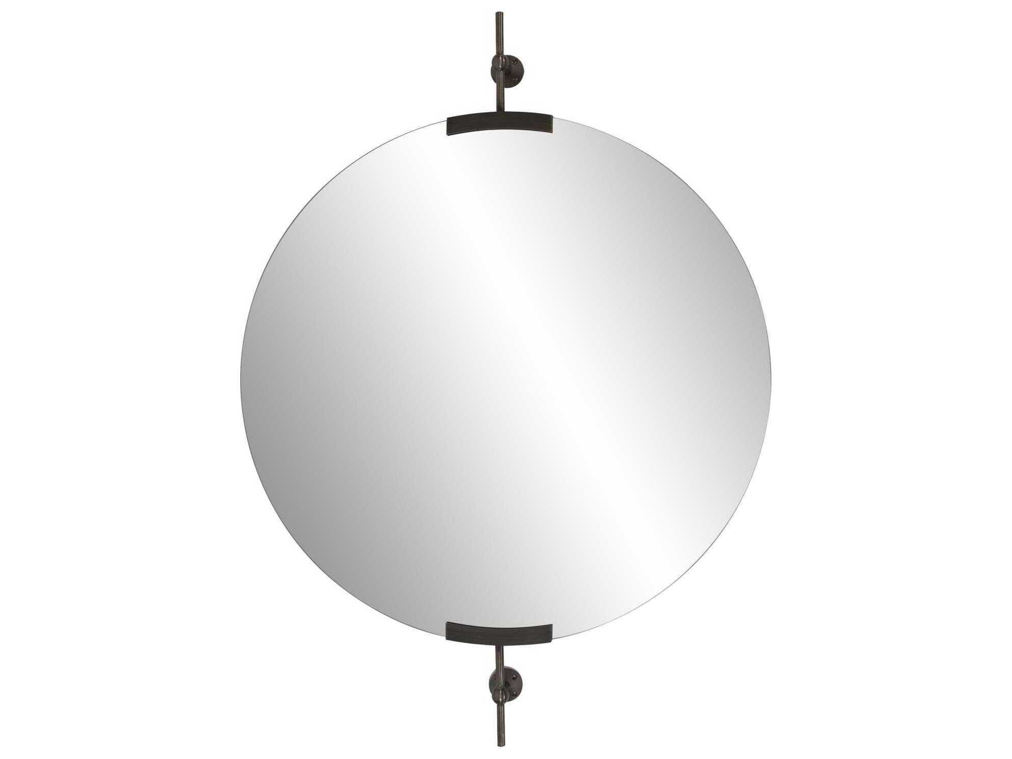 Howard Elliott Wexford Bronze Round Wall Mirror