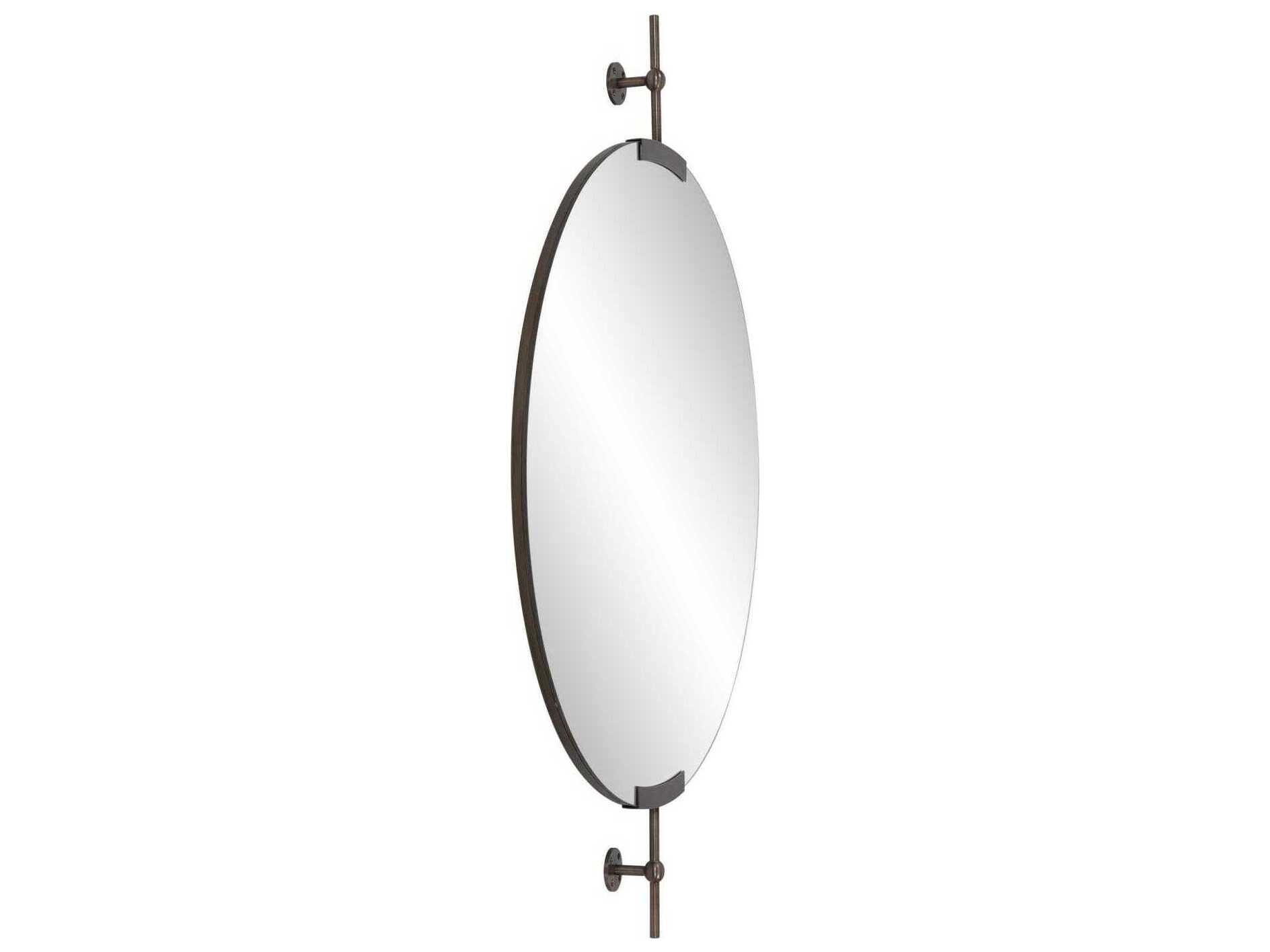 Howard Elliott Wexford Bronze Round Wall Mirror
