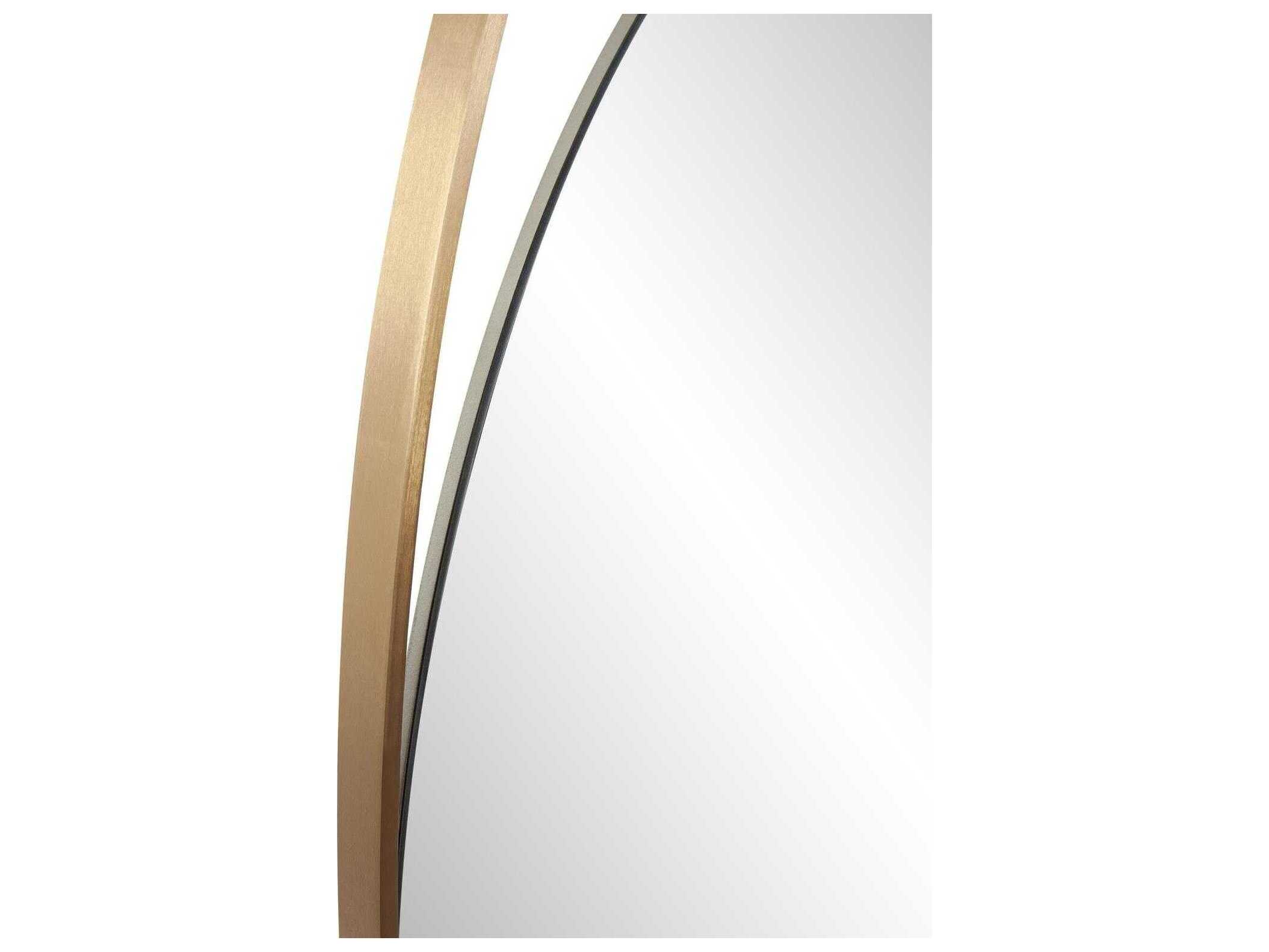 Howard Elliott Nouvel Antique Brass Oval Wall Mirror