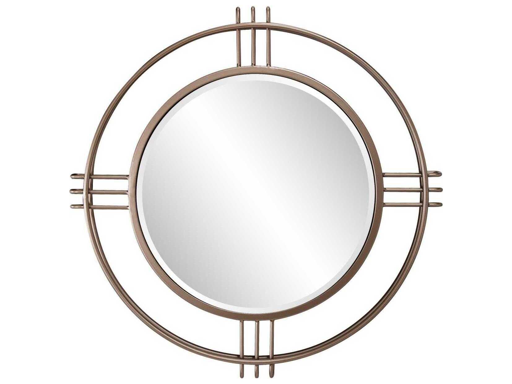 Howard Elliott Cullen Bronze Round Wall Mirror