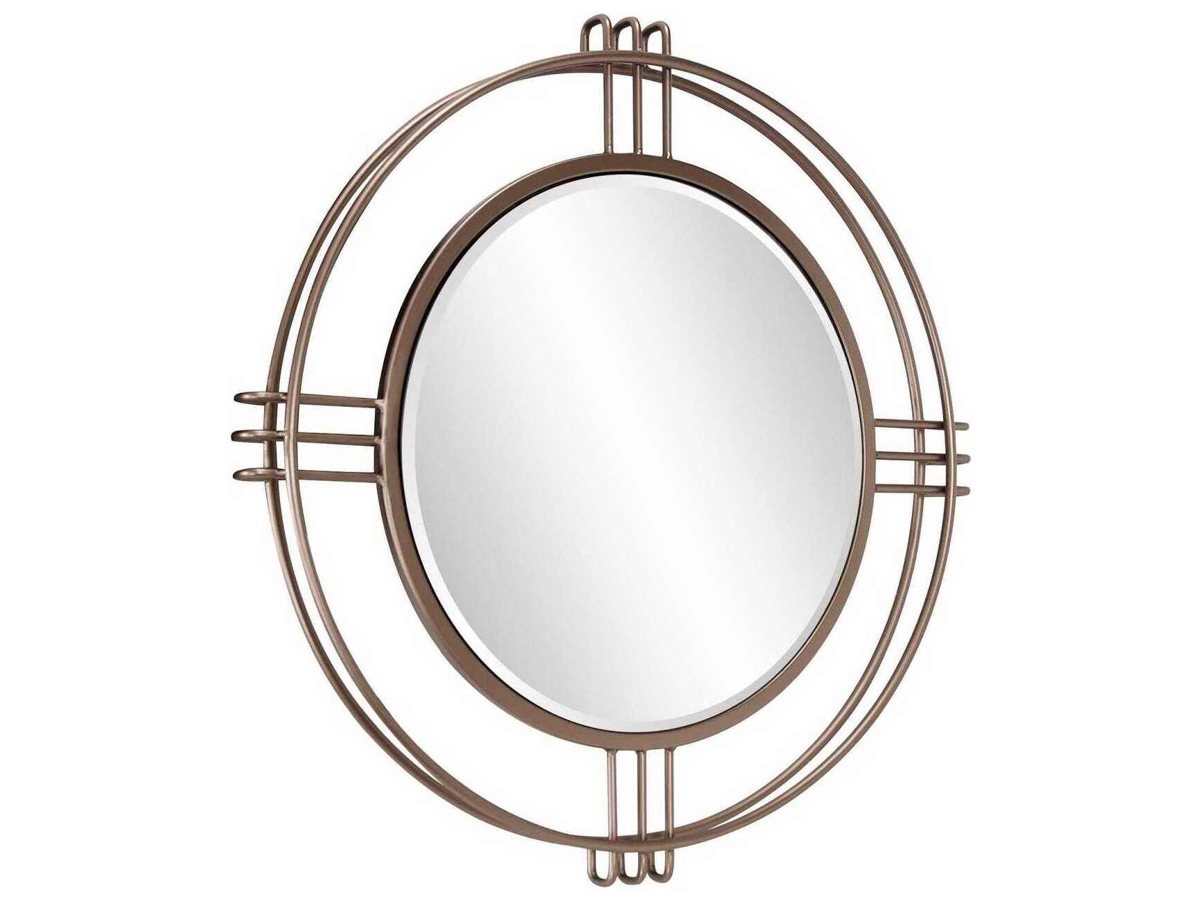 Howard Elliott Cullen Bronze Round Wall Mirror