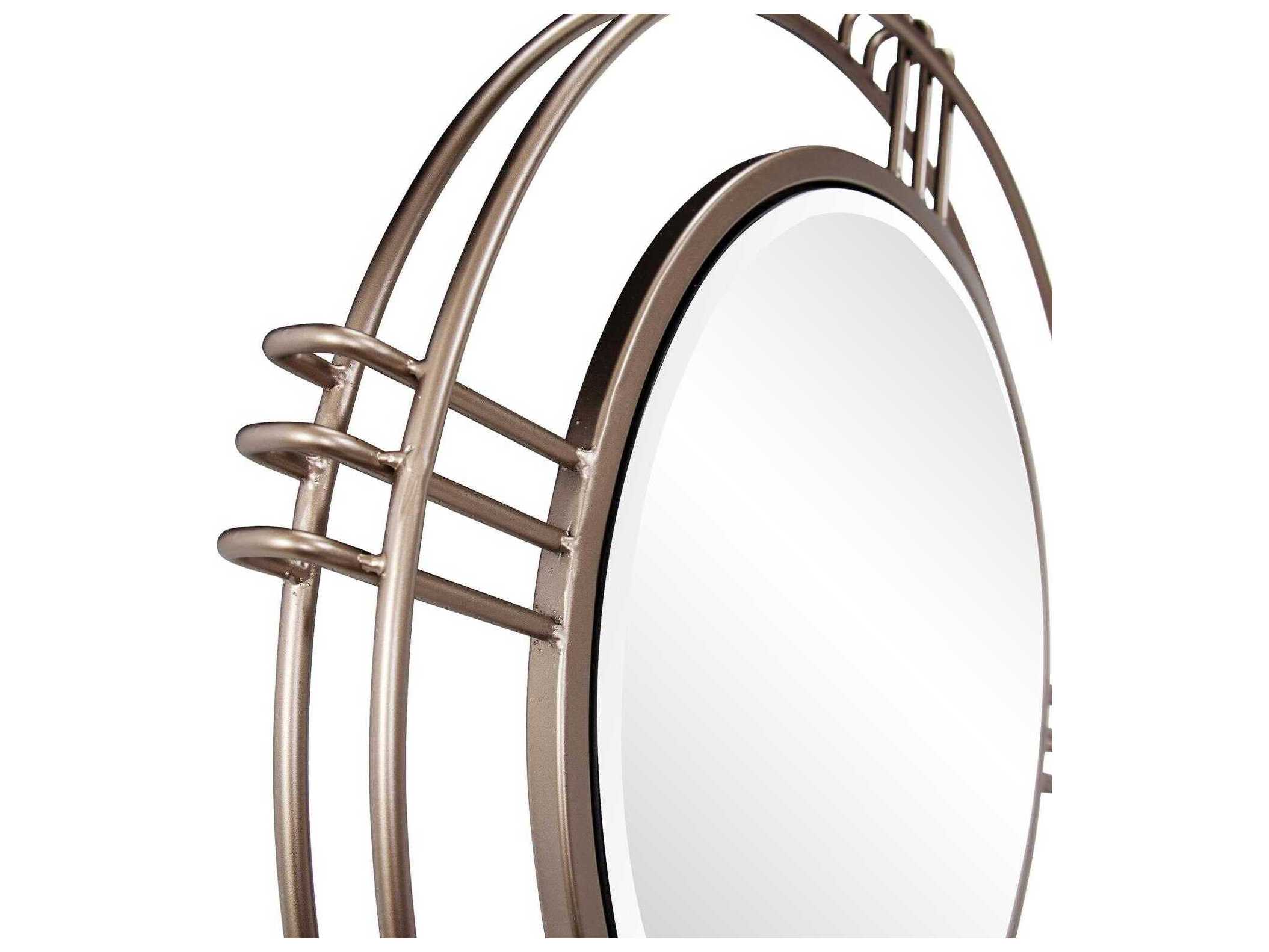 Howard Elliott Cullen Bronze Round Wall Mirror