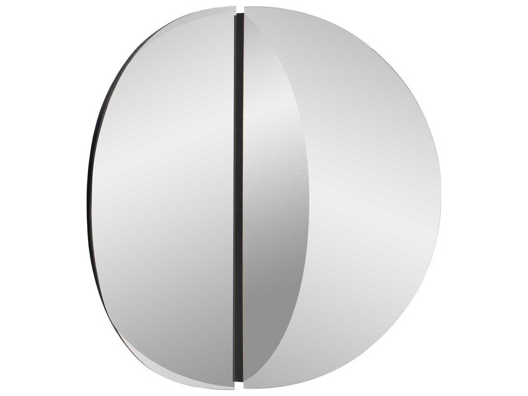 Howard Elliott Italian Frameless Due Specchi Black Wall Mirror