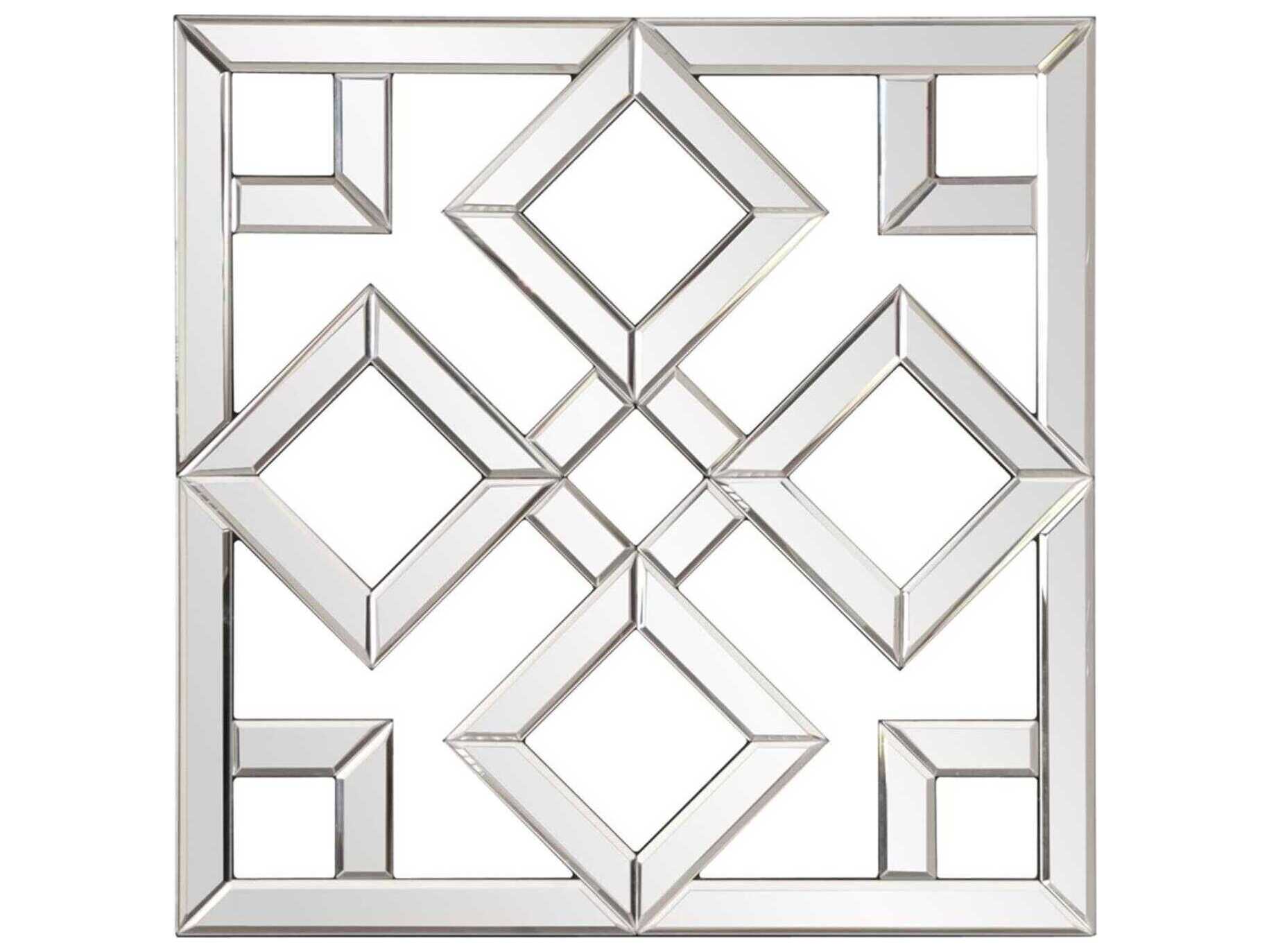 Howard Elliott Moira Silver Square Wall Mirror