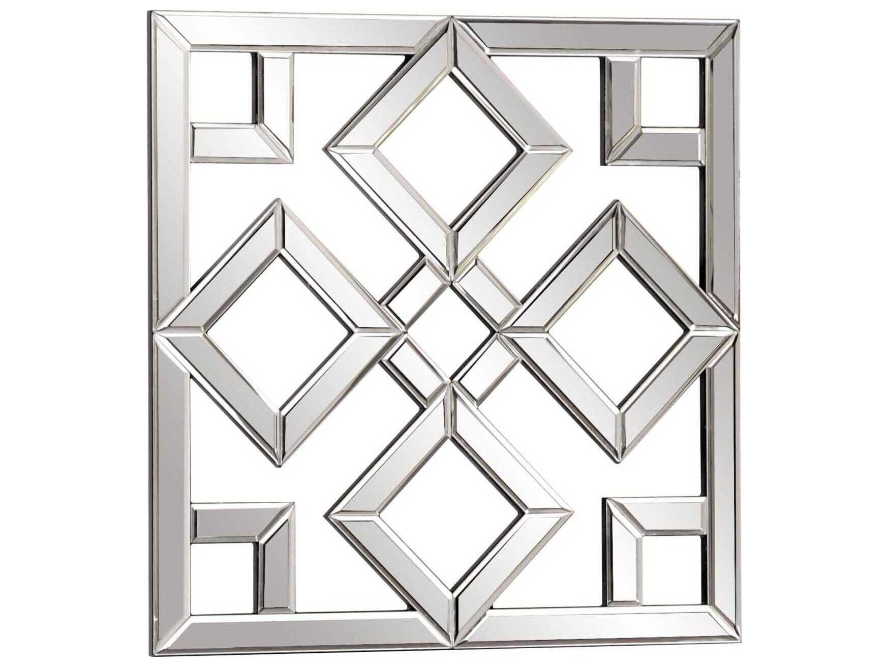 Howard Elliott Moira Silver Square Wall Mirror