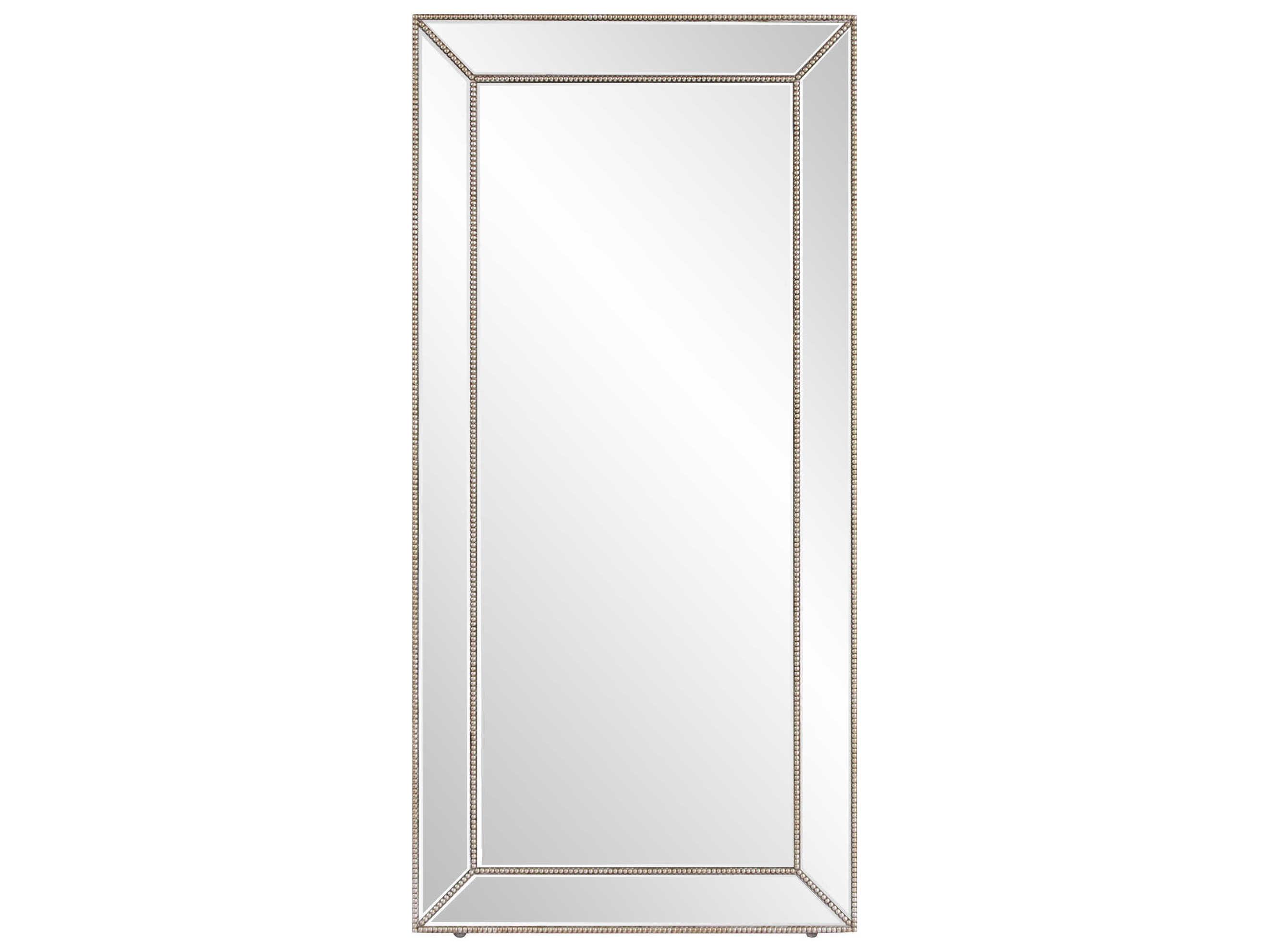 Howard Elliott Titus Silver Leaf Rectangular Floor Mirror