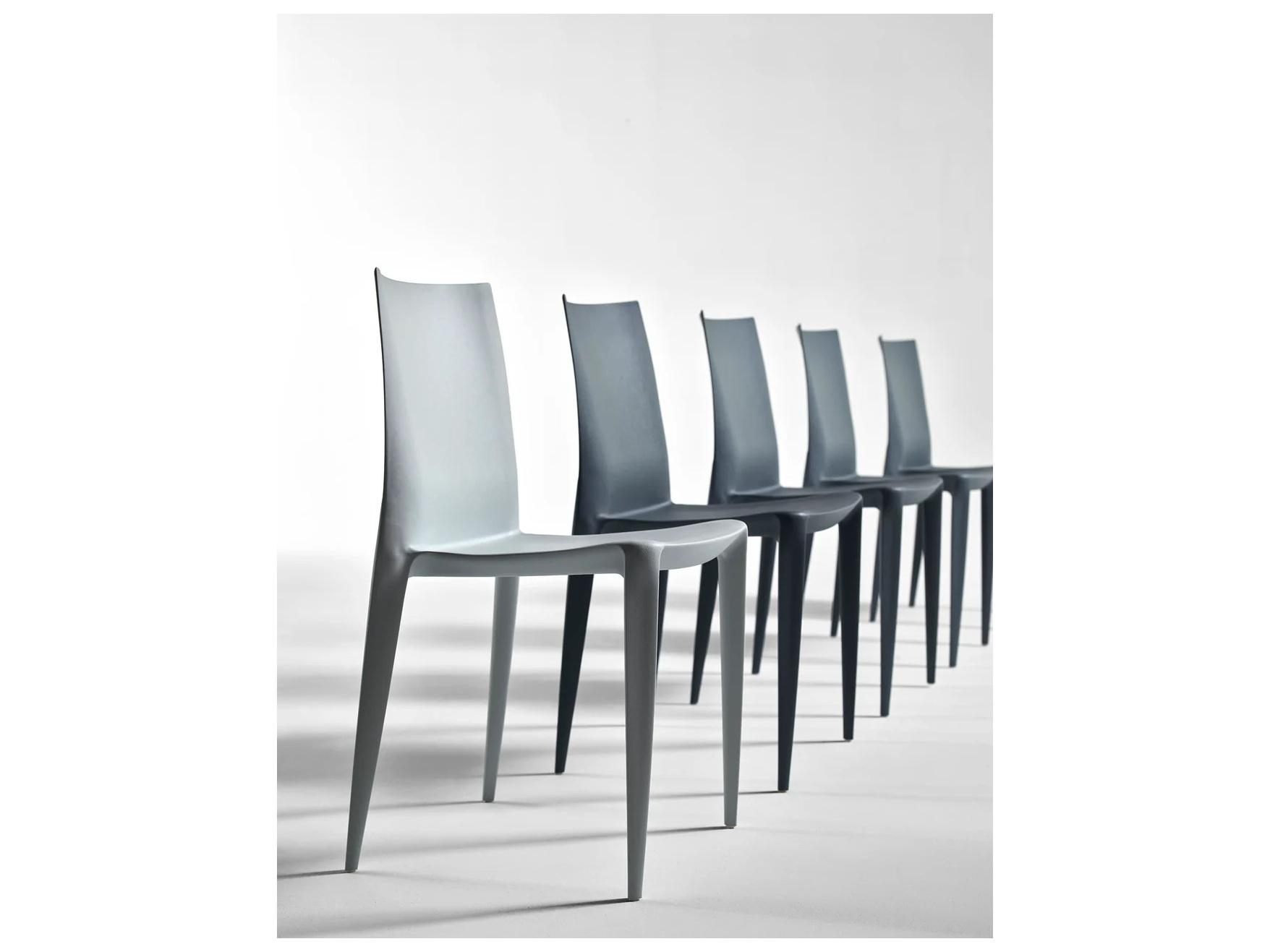 Heller Bellini Dark Gray Armless Dining Chair - Pack of 2