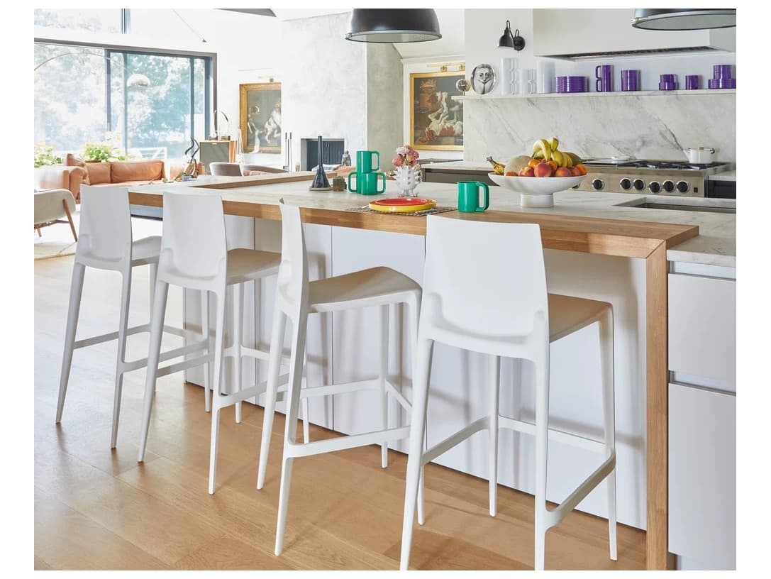 Heller Bellini White Bar Stool - Pack of 2