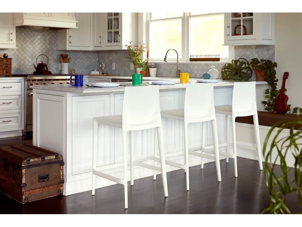 Heller Bellini White Bar Stool - Pack of 2