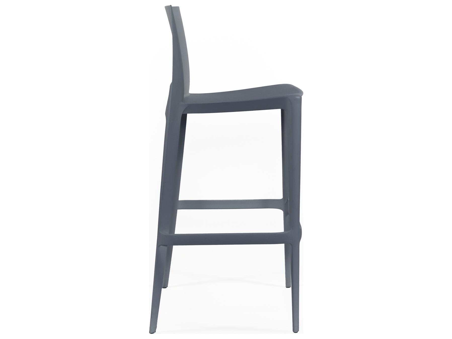 Heller Bellini Dark Greay Bar Stool - Pack of 2