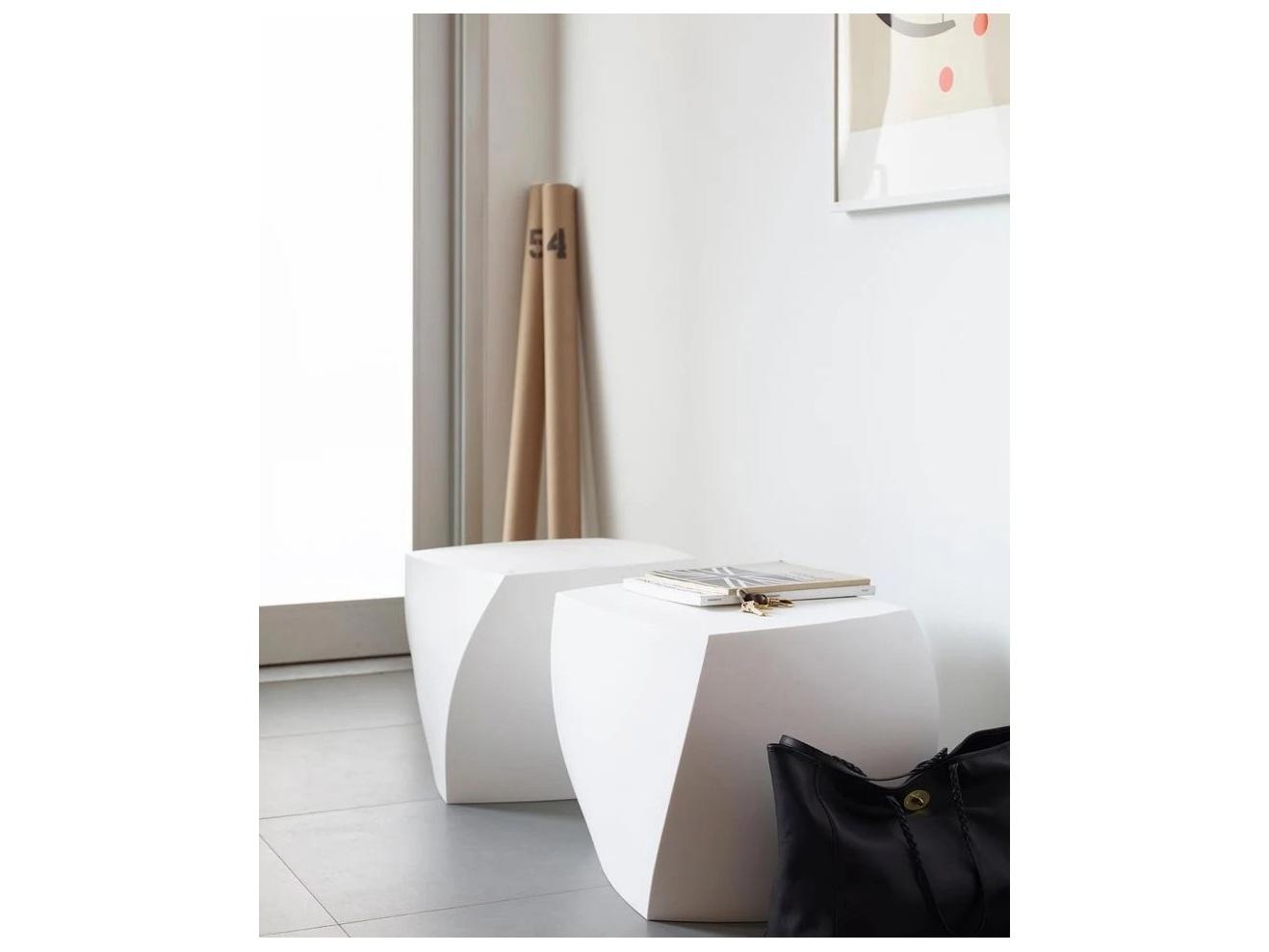Heller Gehry White Plastic End Table