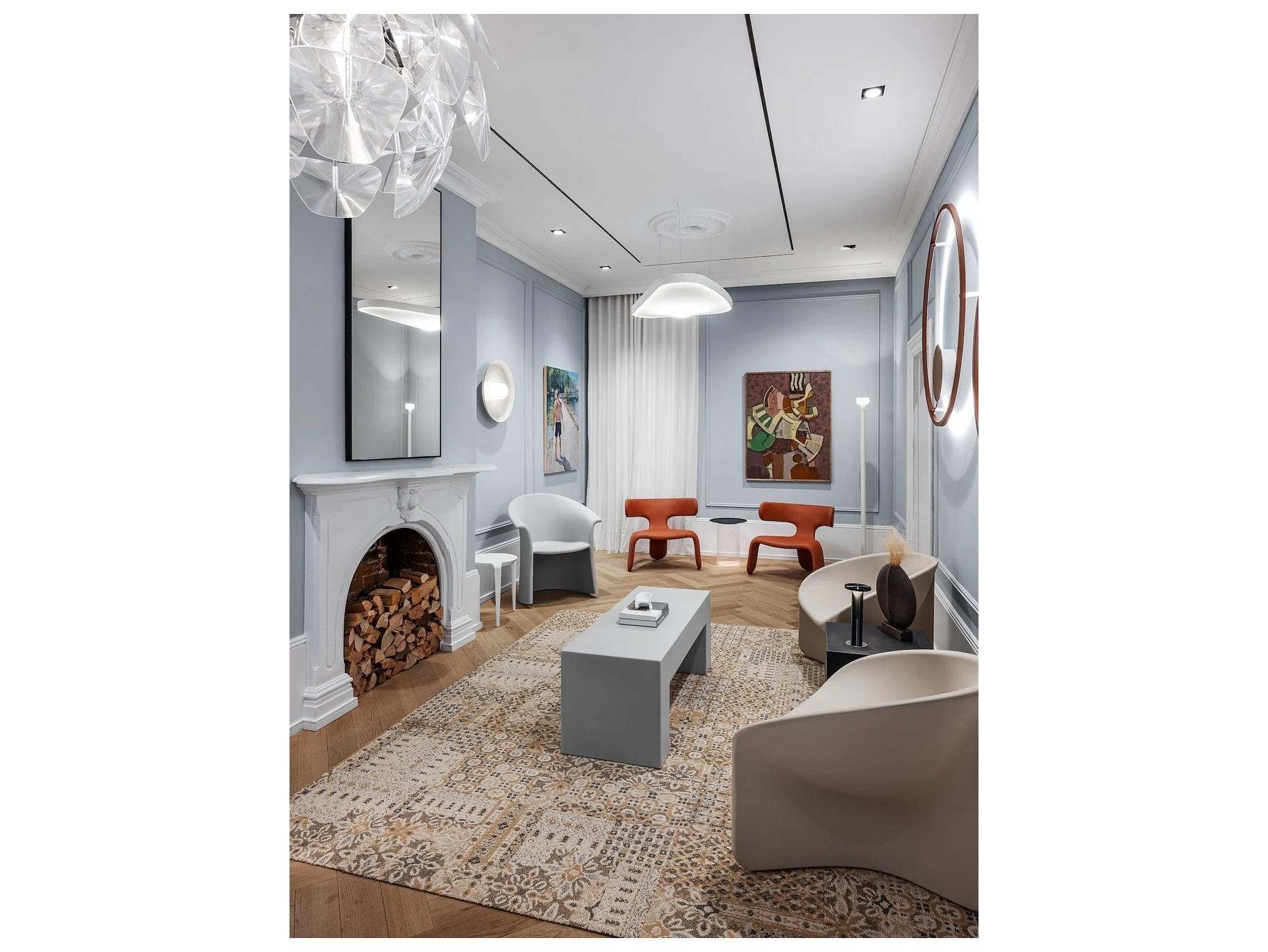 Heller Vignelli Stoned Gray Accent Bench