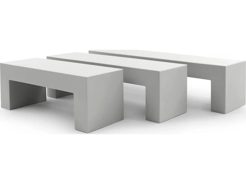 Heller Vignelli Stoned Gray Small Bench