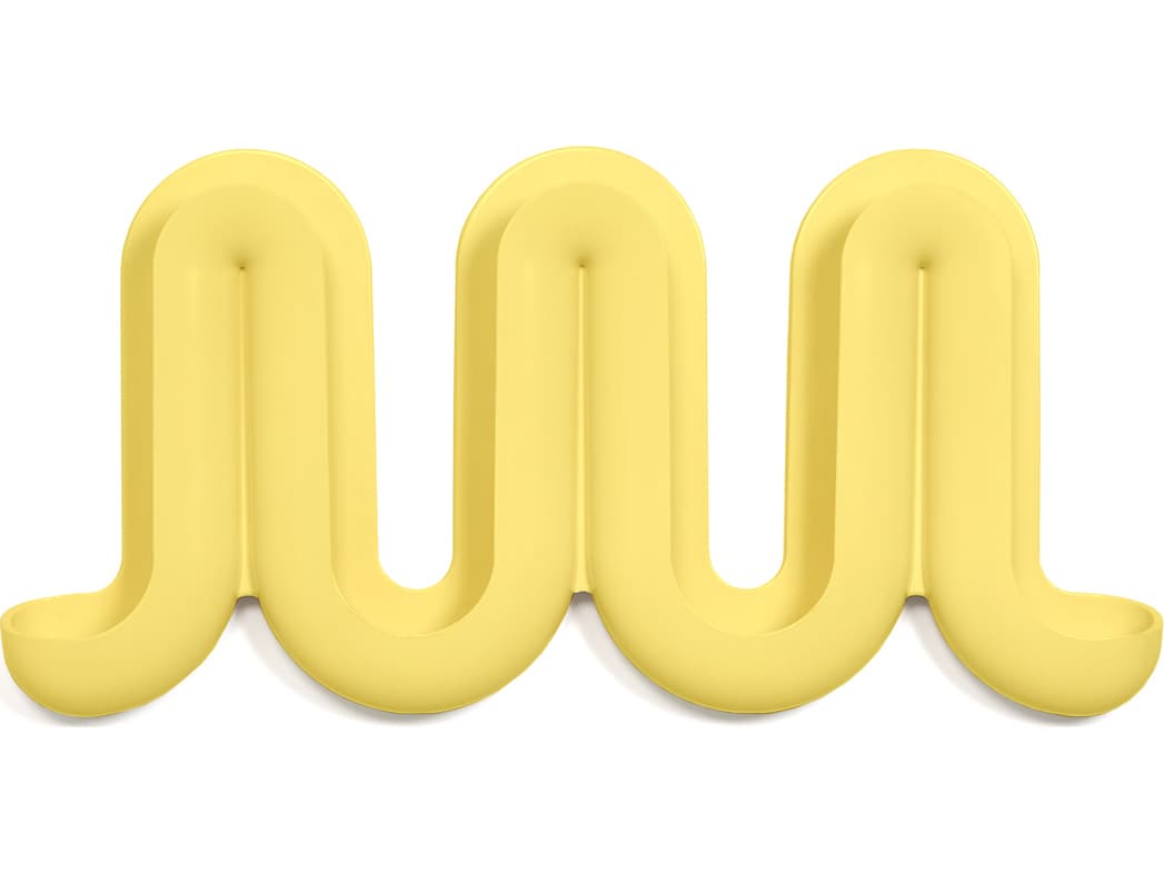 Heller Swell Wall Rack & Catchall - Yellow