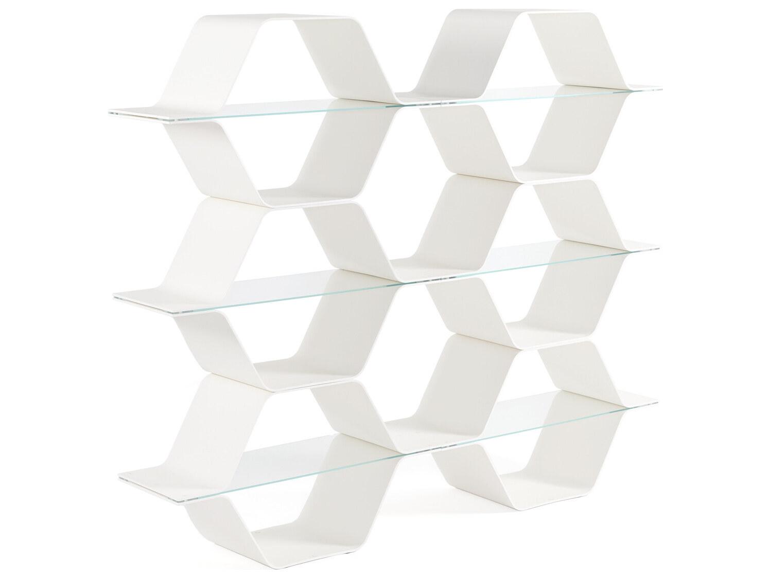 Heller Honeycomb Modular Shelving - White - Configuration D