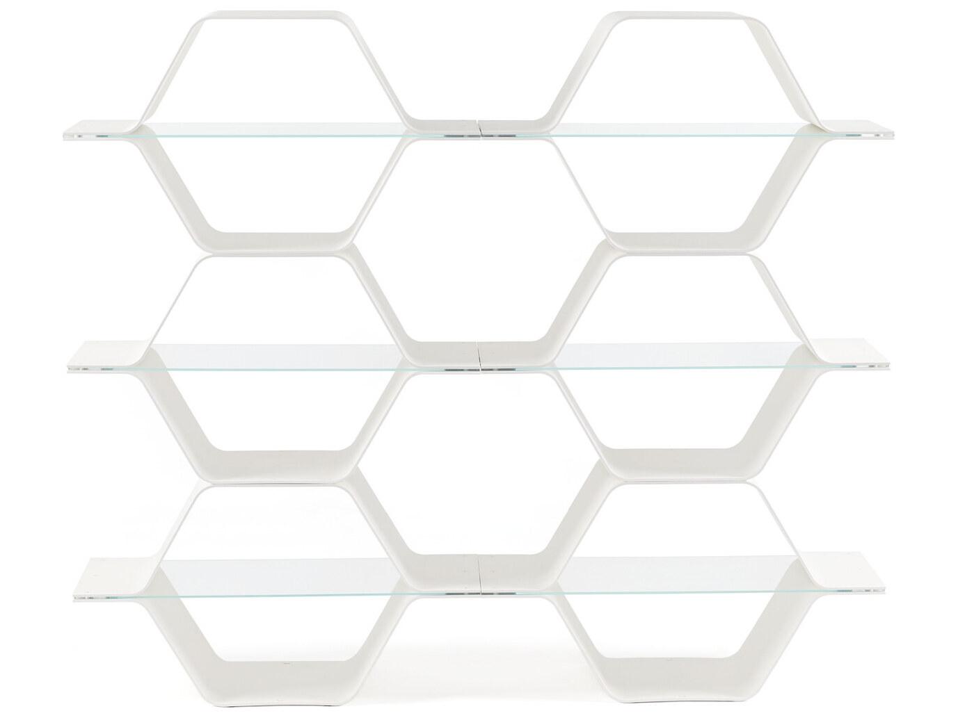Heller Honeycomb Modular Shelving - White - Configuration D