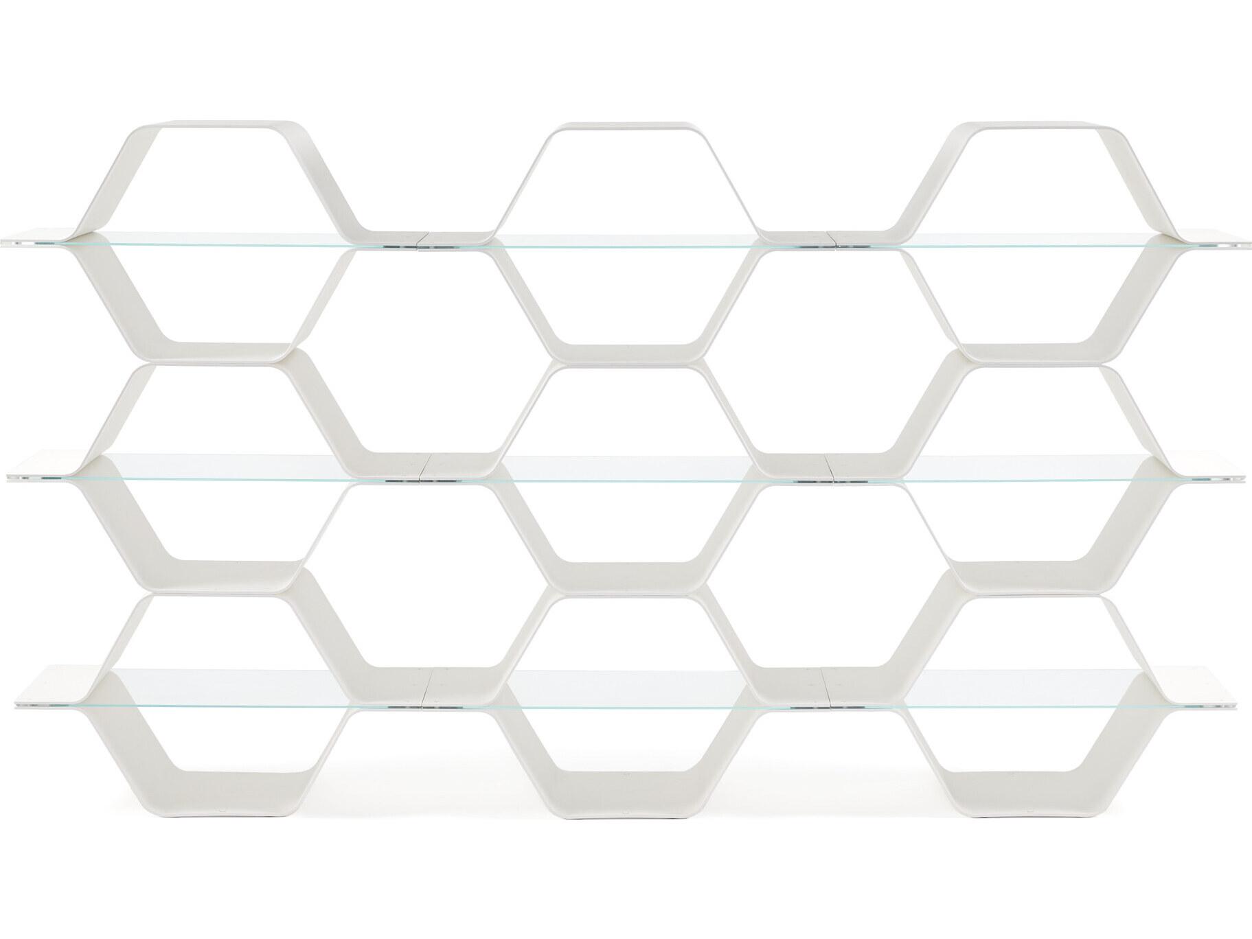 Heller Honeycomb Modular Shelving - White - Configuration F