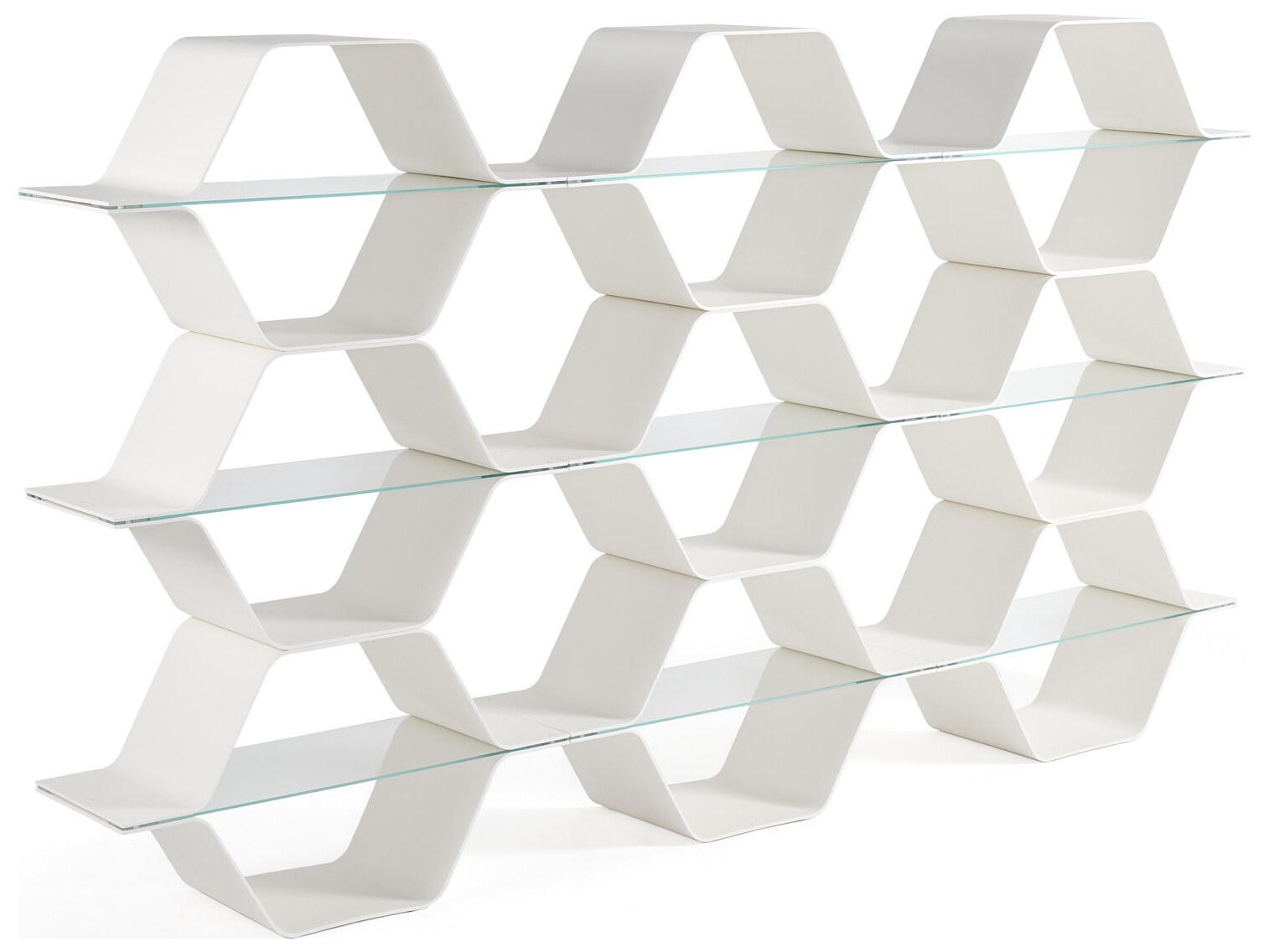 Heller Honeycomb Modular Shelving - White - Configuration F